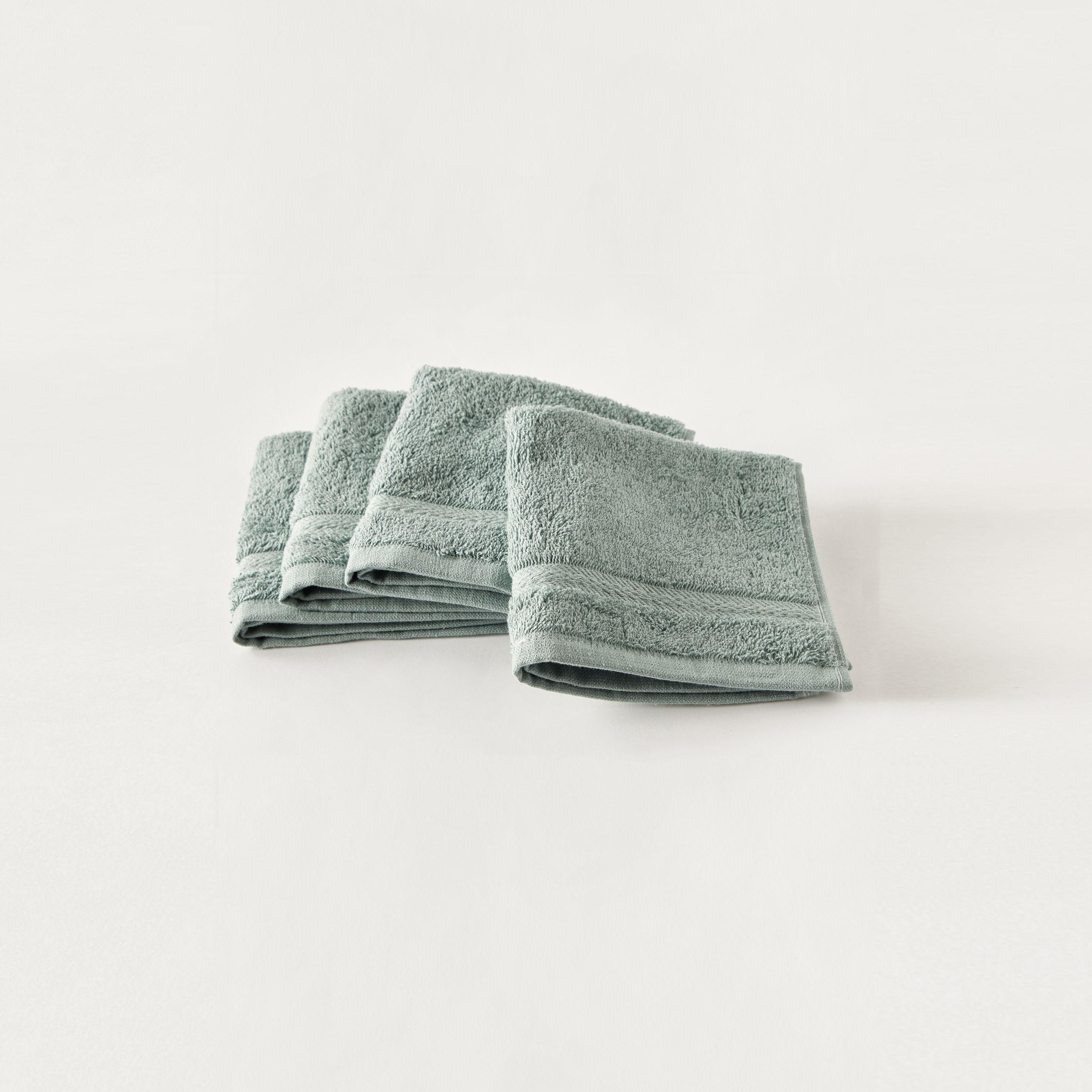 Textured 4-Piece Face Towel Set - 30x30 cms-household-bathandlaundry-bathlinen-towels-image-2
