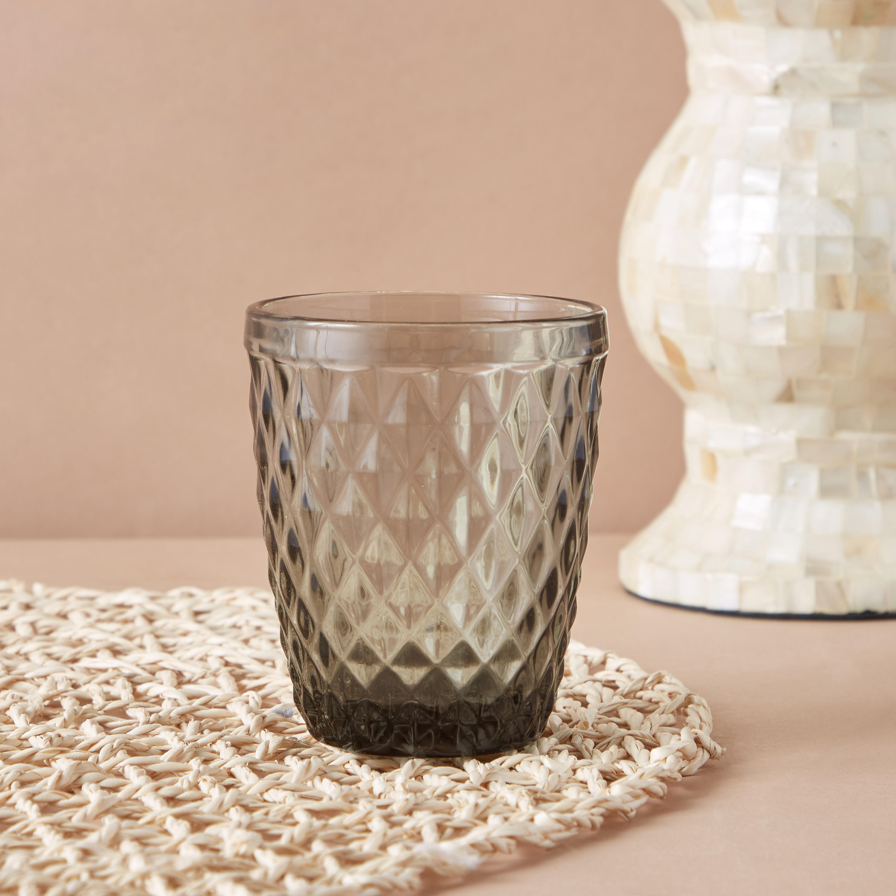 Embossed Glass Tumbler Set - 210 ml-household-dining-glassware-drinkingglasses-image-1