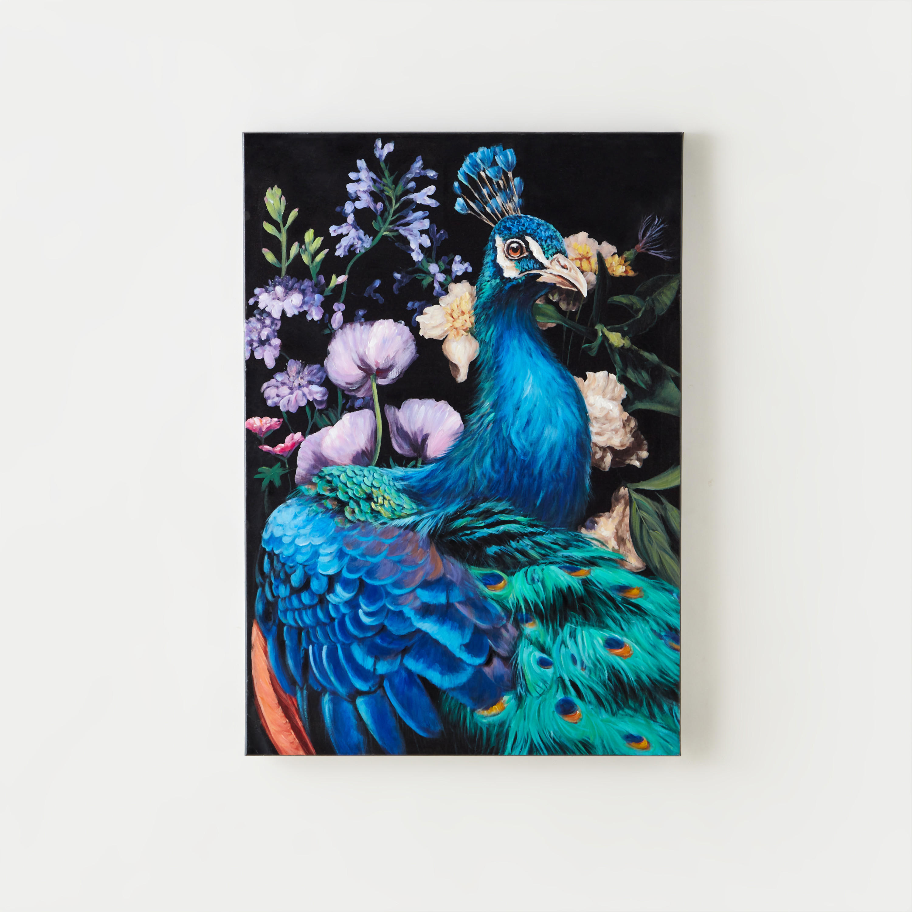 Peacock Print Wall Art - 100x70x4 cms-household-walldecorandmirrors-wallart-image-1