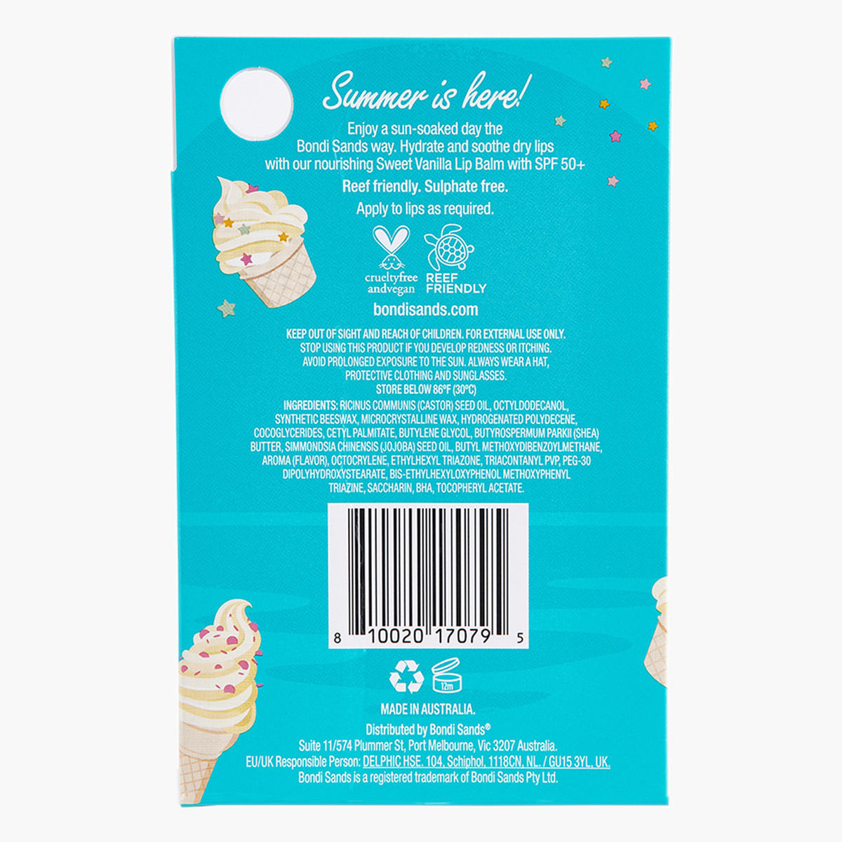 Bondi Sands Vanilla Lip Balm with SPF 50 - 10 gms-beautyandpersonalcare-skin-moisturisers-facemoisturisers-image-2