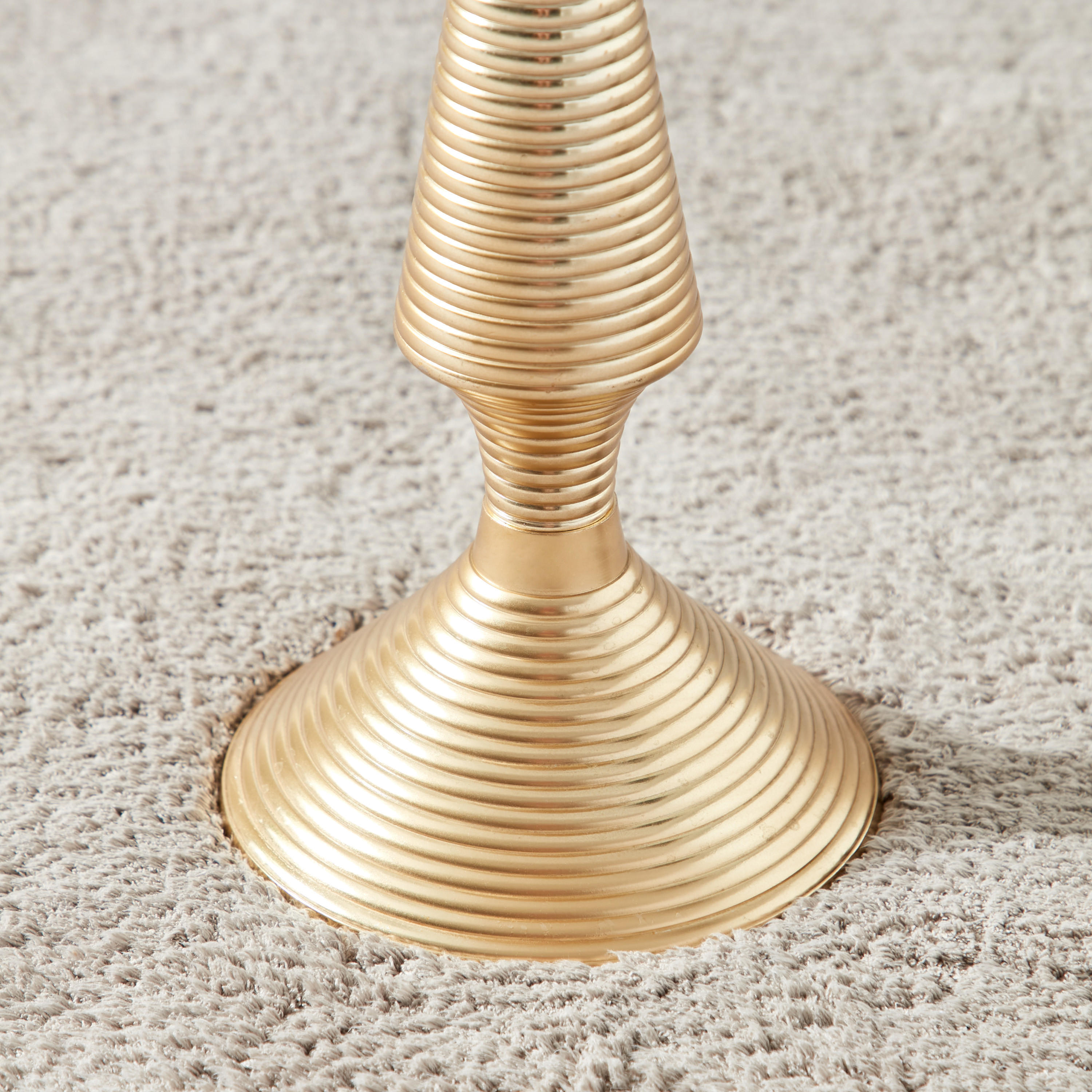 طاولة ميتاليك بارزة الملمس بسطح مستدير - 30x30x54 سم-furniture-livingroom-sideandendtables-image-4