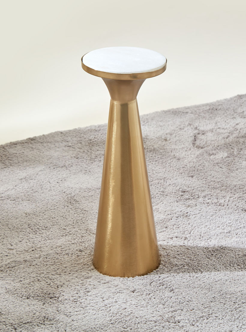 Round Top Metal Accent Table - 20x20x54 cms-furniture-livingroom-sideandendtables-image-1