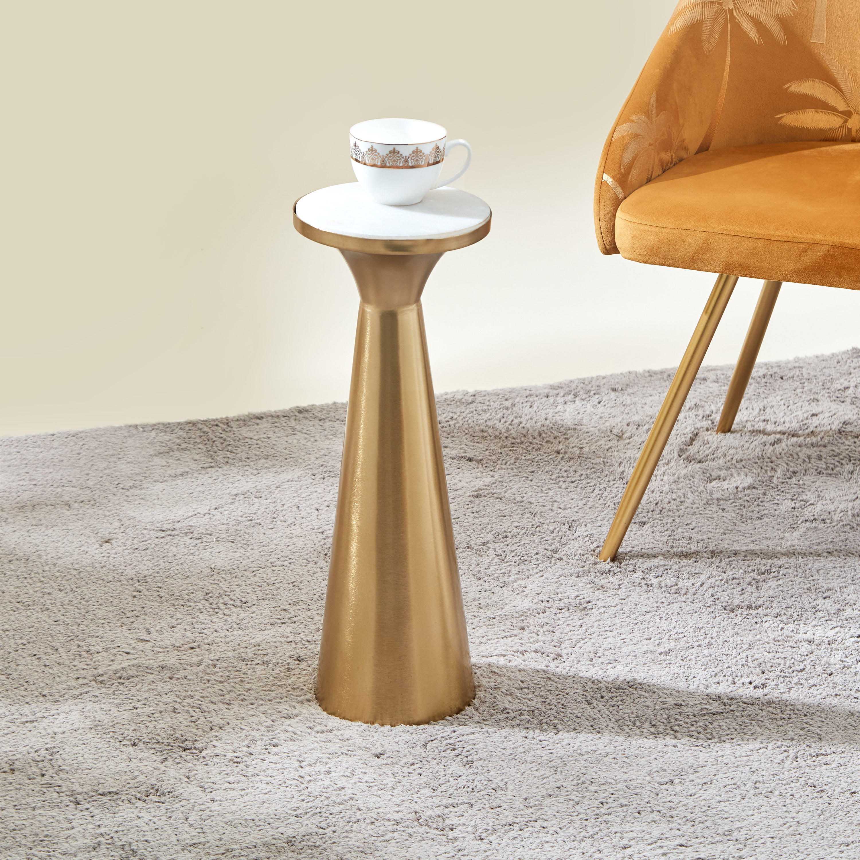 Round Top Metal Accent Table - 20x20x54 cms-furniture-livingroom-sideandendtables-image-2