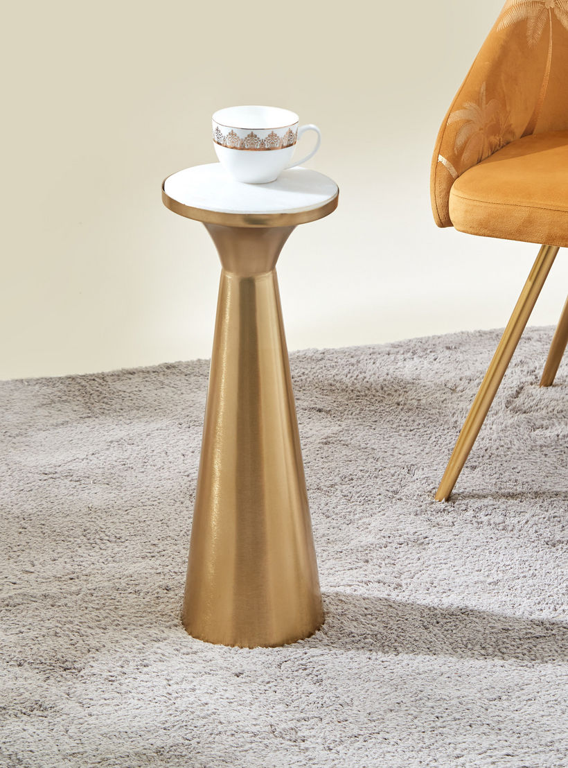 Round Top Metal Accent Table - 20x20x54 cms-furniture-livingroom-sideandendtables-image-2