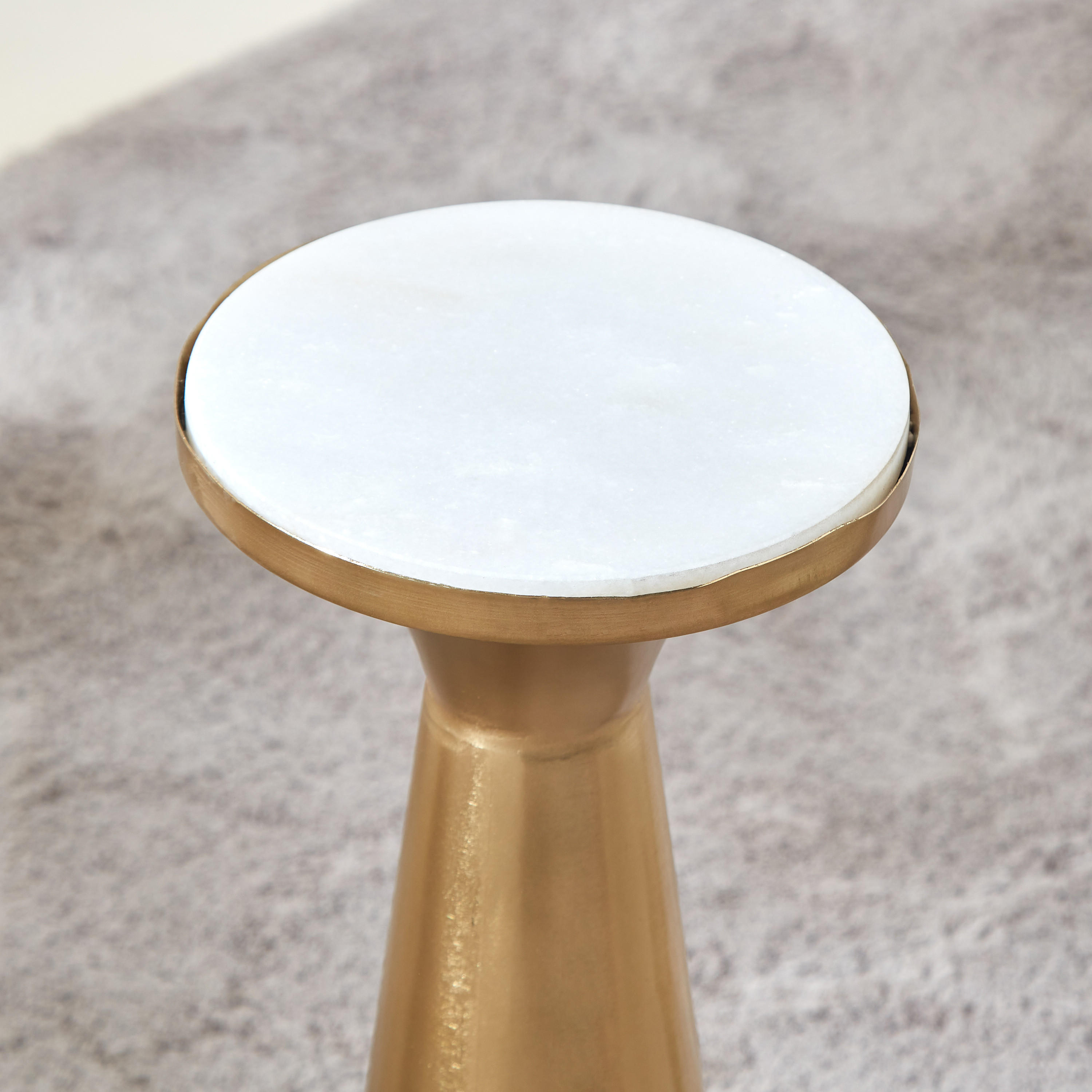 Round Top Metal Accent Table - 20x20x54 cms-furniture-livingroom-sideandendtables-image-3
