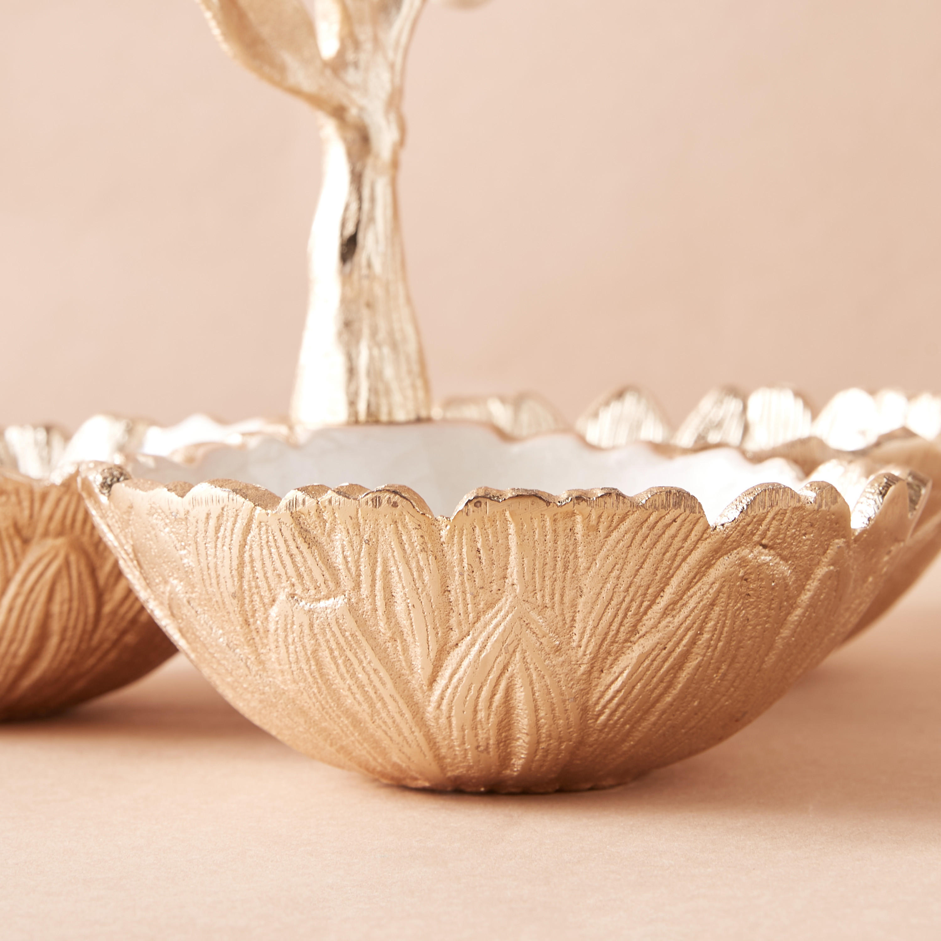 Floral Accented Decorative Nuts Bowl - 23x23 cms-household-dining-dinnerware-bowls-image-4