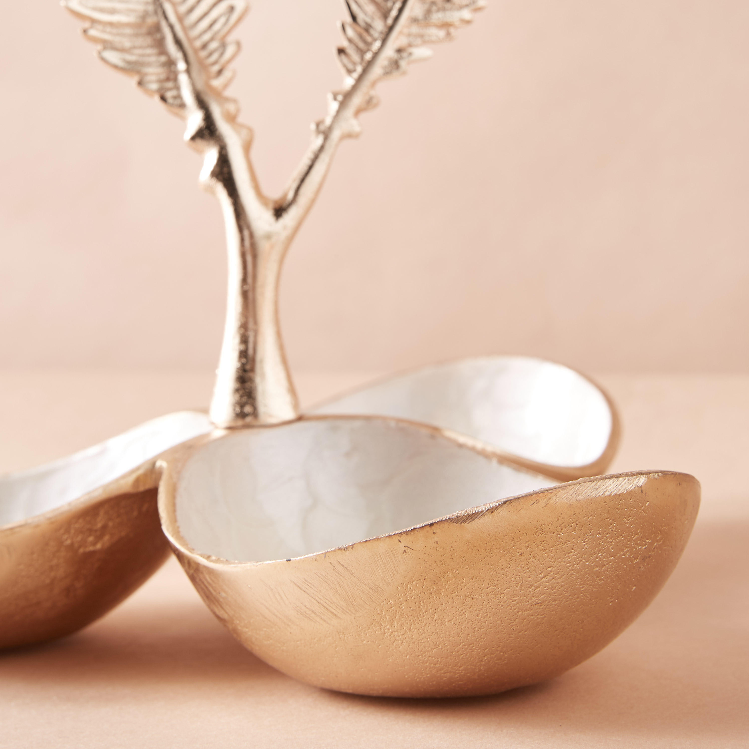 Feathers Accented Decorative Nuts Bowl - 23x22 cms-household-dining-dinnerware-bowls-image-4