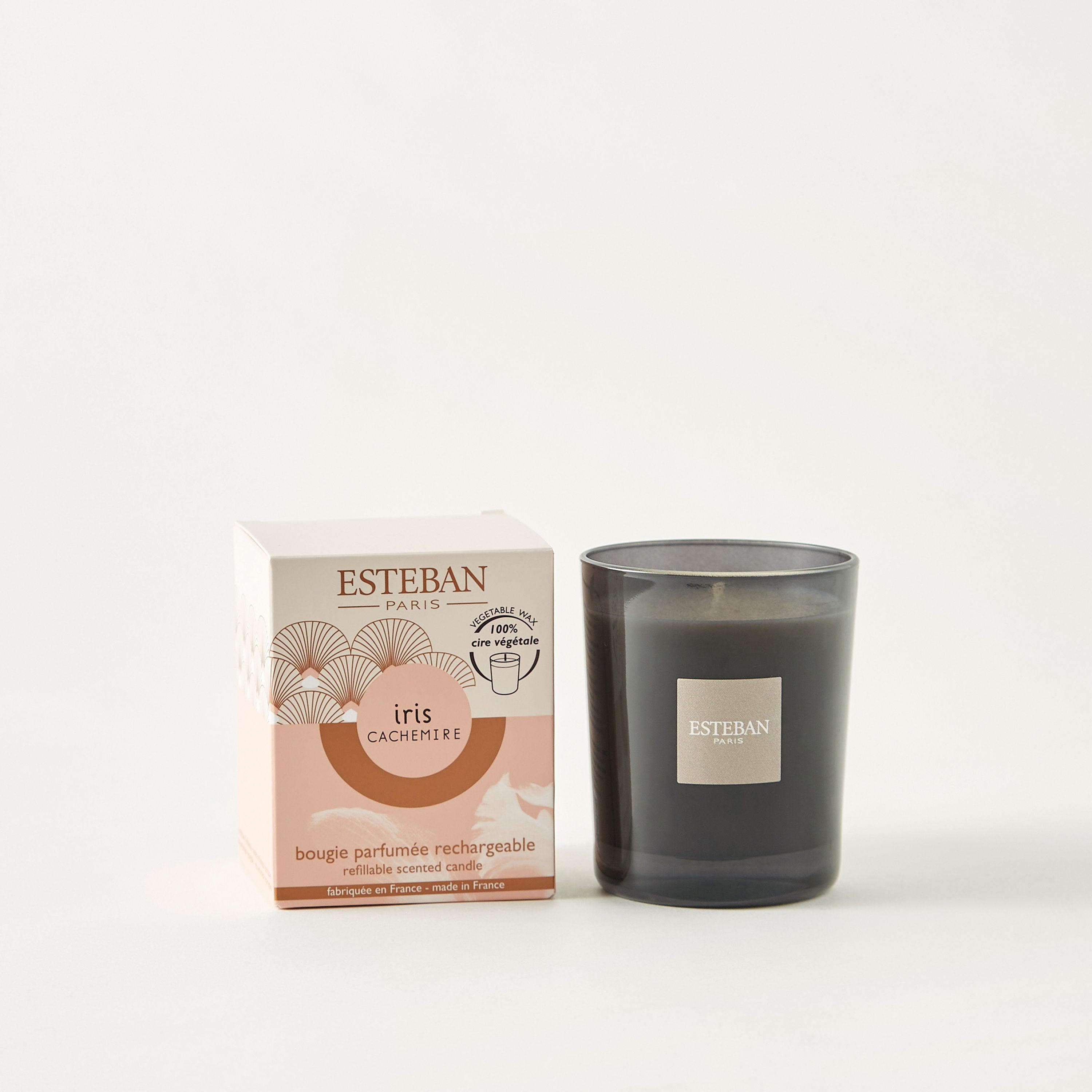 Esteban Iris Cachemire Refillable Scented Glass Jar Candle - 170 gms-household-homefragrance-candles-image-1