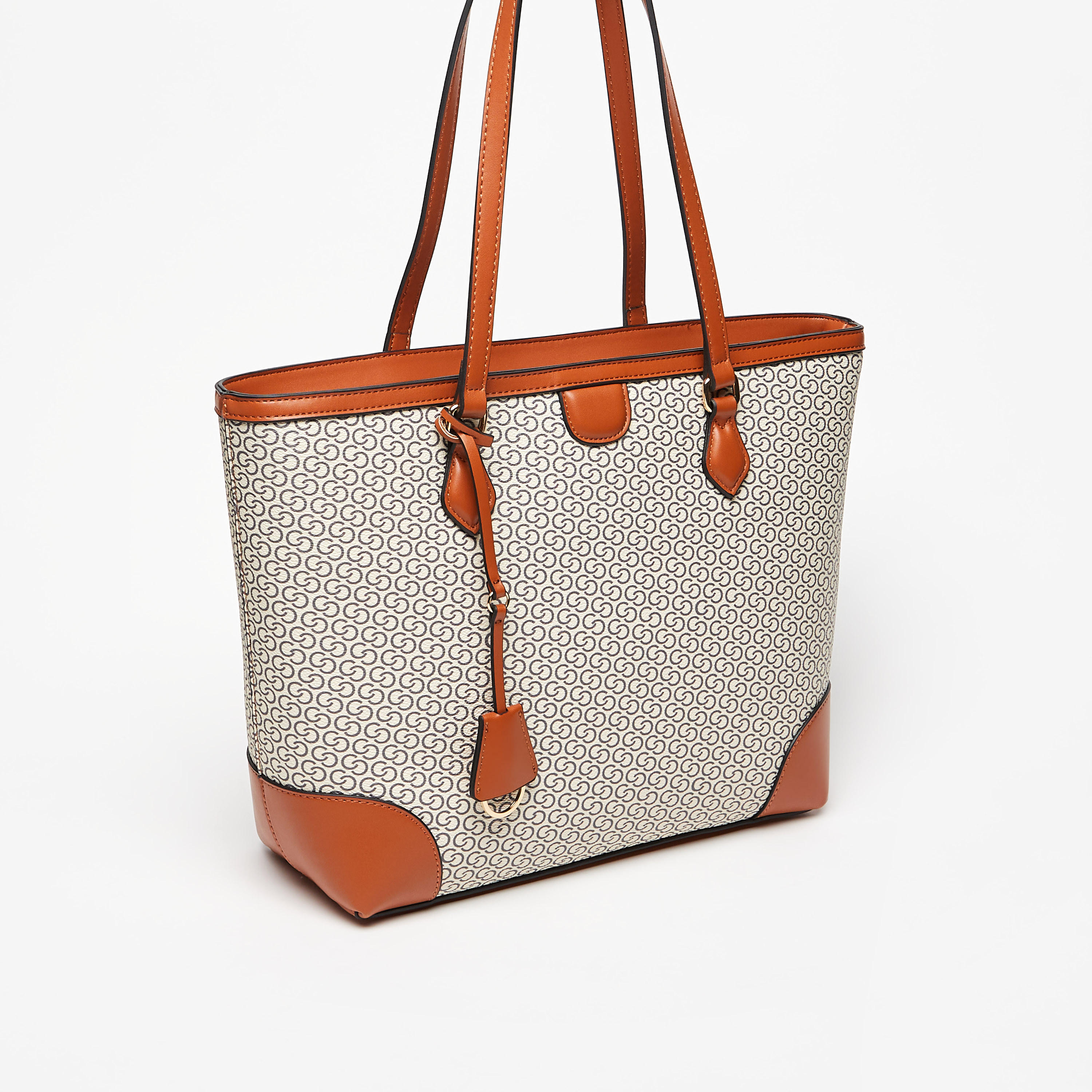 Celeste All Over Monogram Print Tote Bag with Double Handles-women-bagsandwallets-handbags-image-4