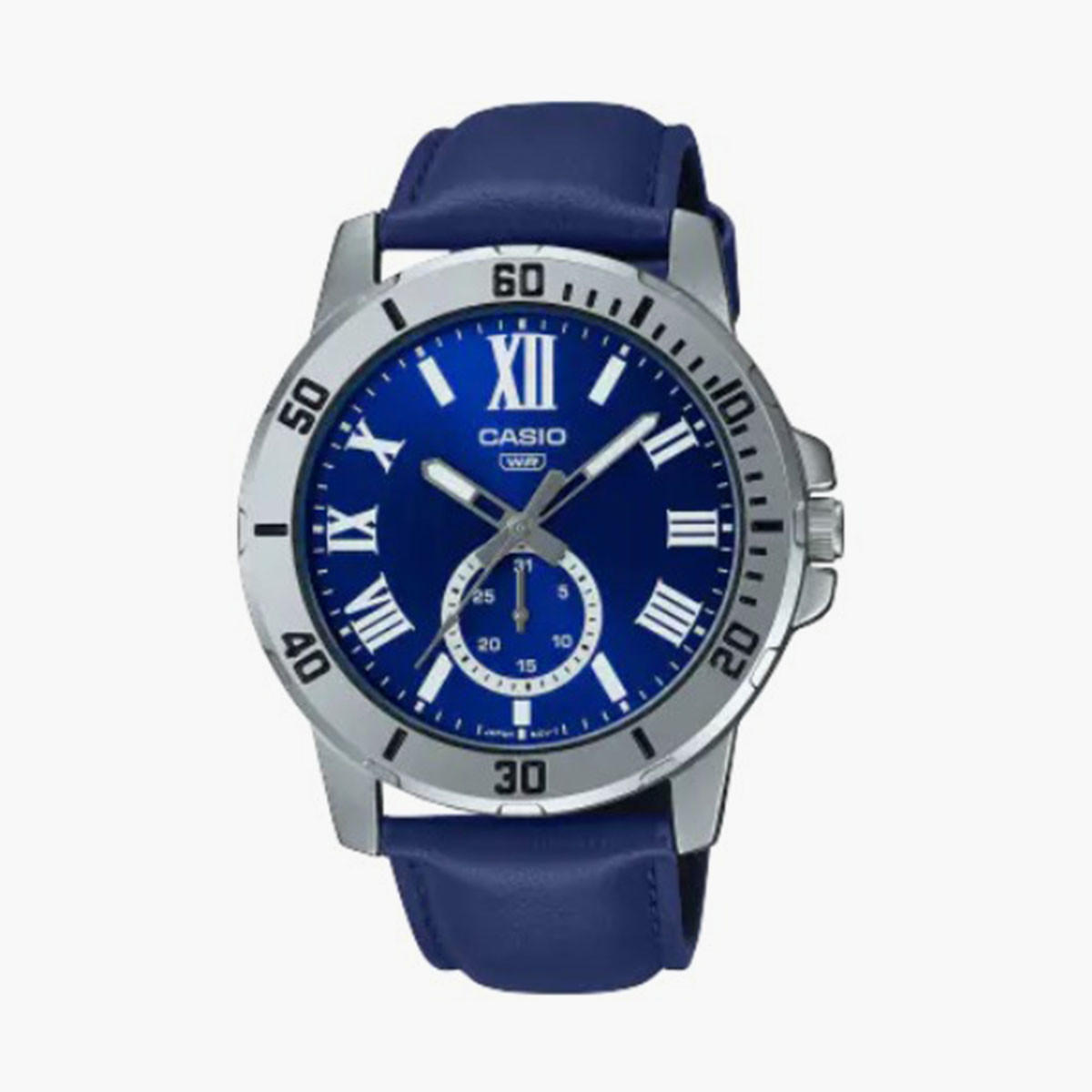 ساعة انالوج من كاسيو للرجال بسوار ازرق - MTP-VD200L-2BUDF-men-watchesandjewellery-watches-image-1