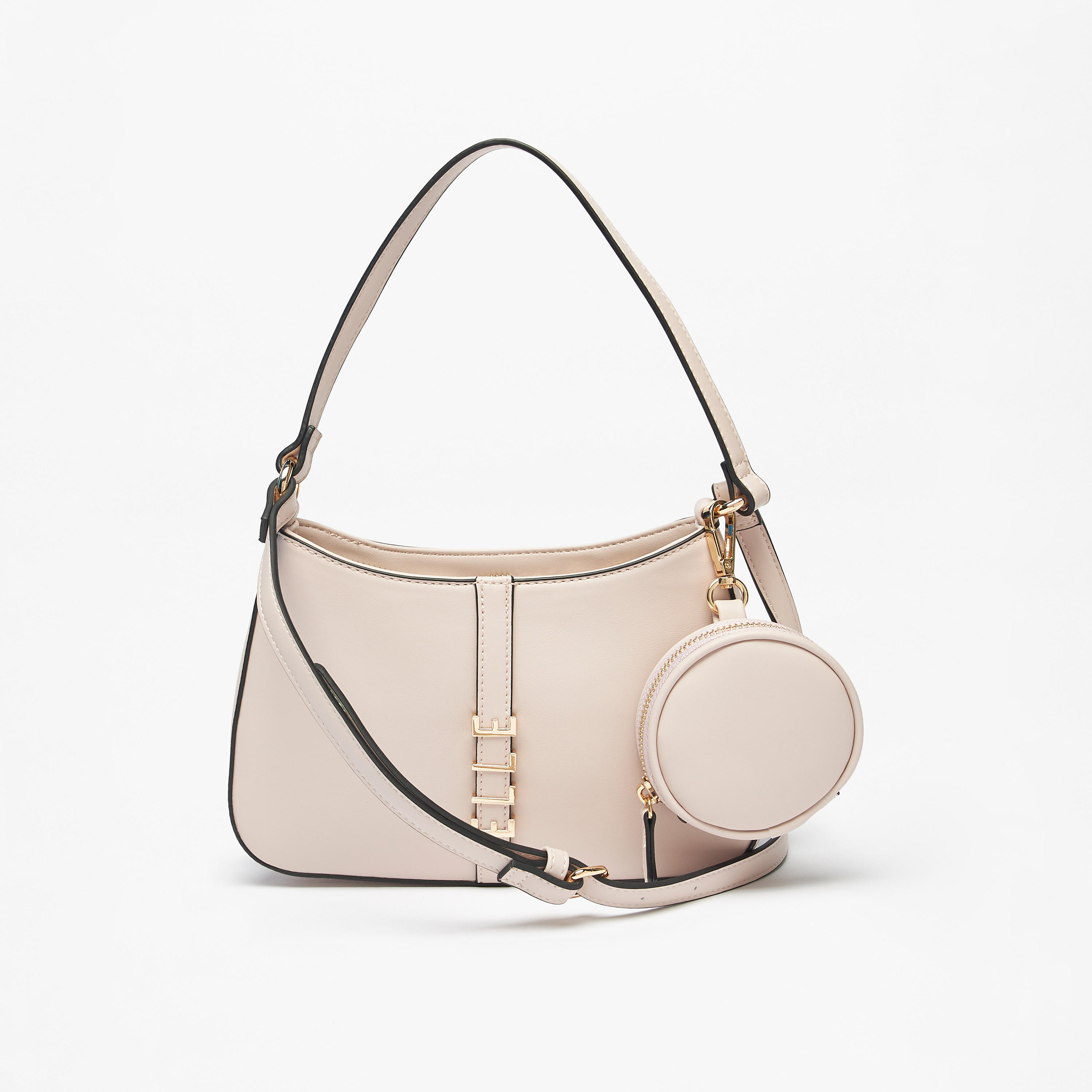 شنطة كتف سادة بحزام قابل للتعديل مع شنطة صغيرة من إيل-women-bagsandwallets-handbags-image-2