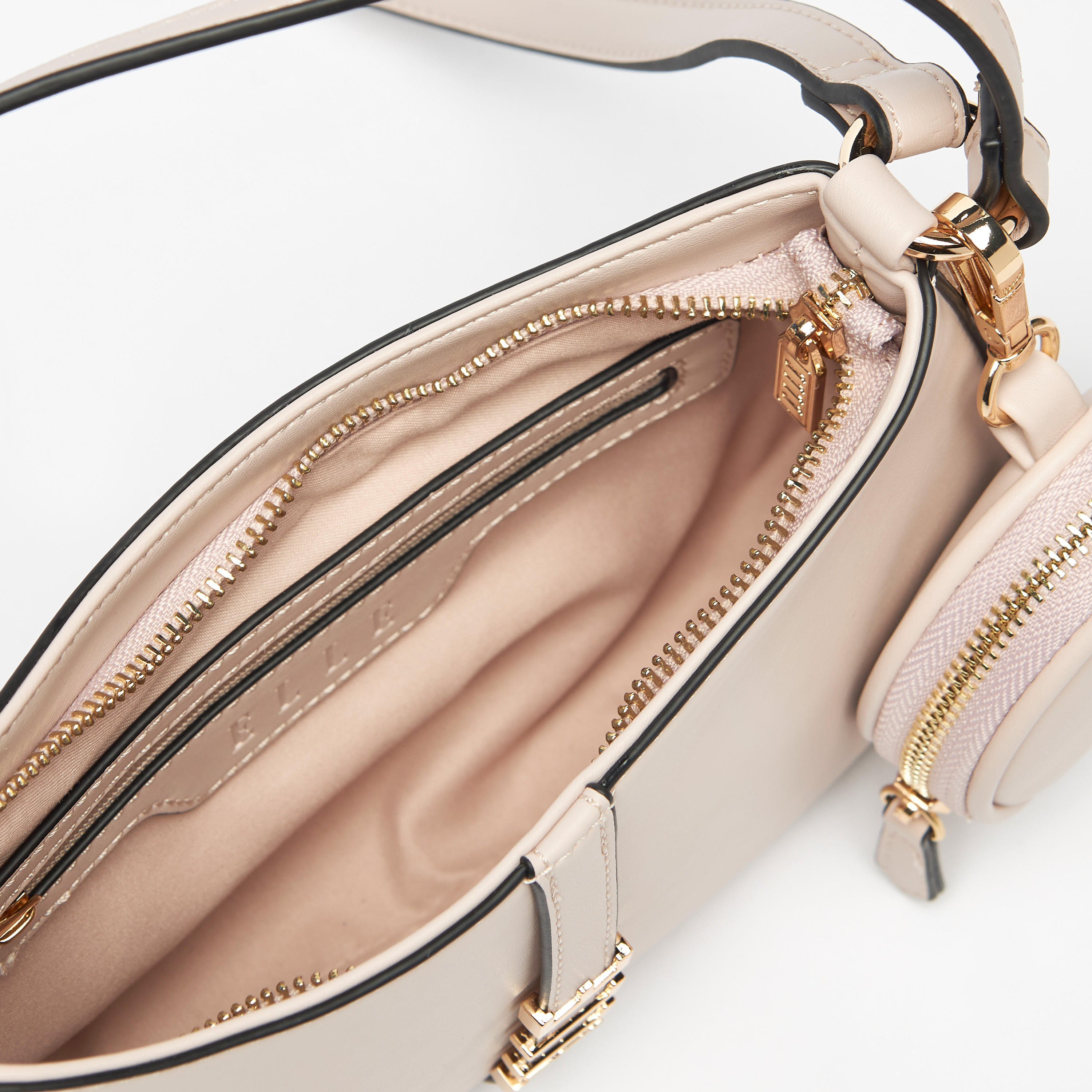 شنطة كتف سادة بحزام قابل للتعديل مع شنطة صغيرة من إيل-women-bagsandwallets-handbags-image-6