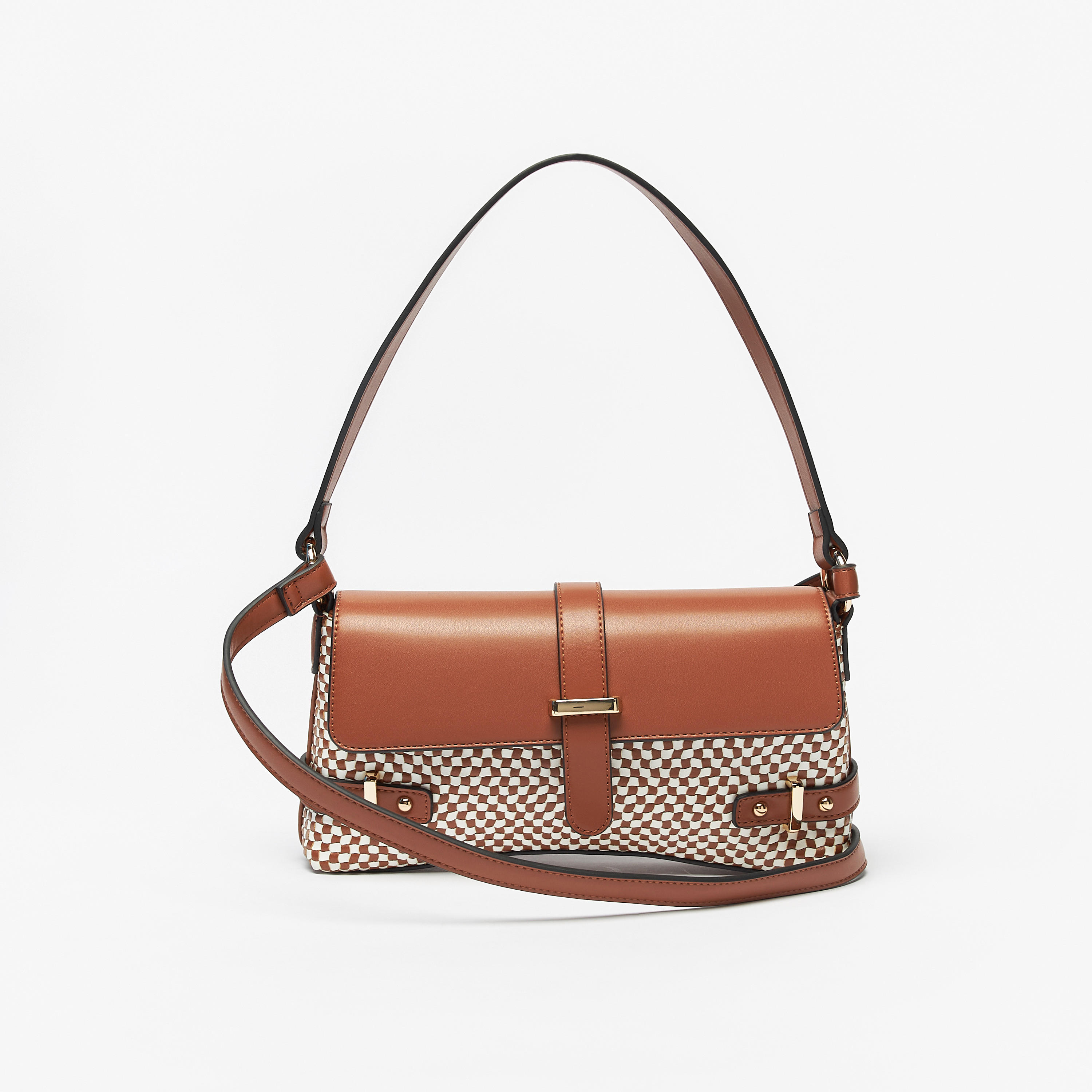 شنطة كتف منسوجة بحزام قابل للفصل من سيليست-women-bagsandwallets-handbags-image-2