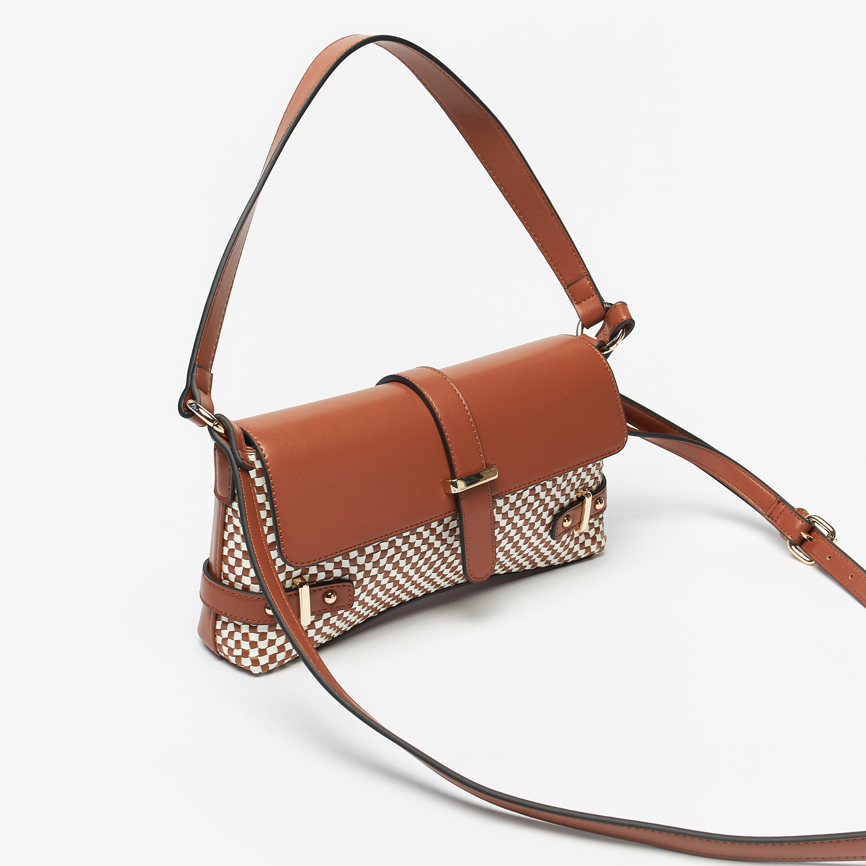 شنطة كتف منسوجة بحزام قابل للفصل من سيليست-women-bagsandwallets-handbags-image-3