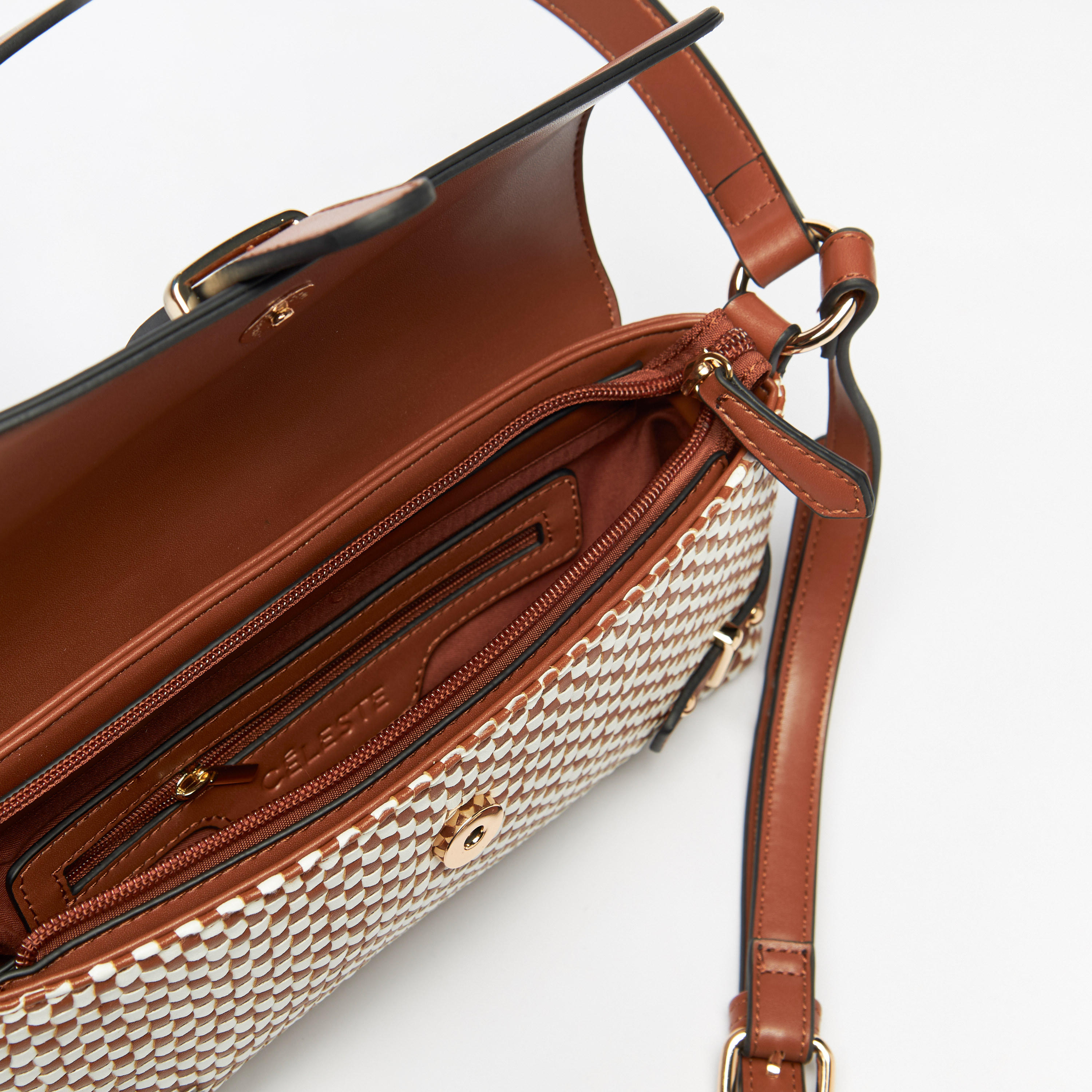 شنطة كتف منسوجة بحزام قابل للفصل من سيليست-women-bagsandwallets-handbags-image-6