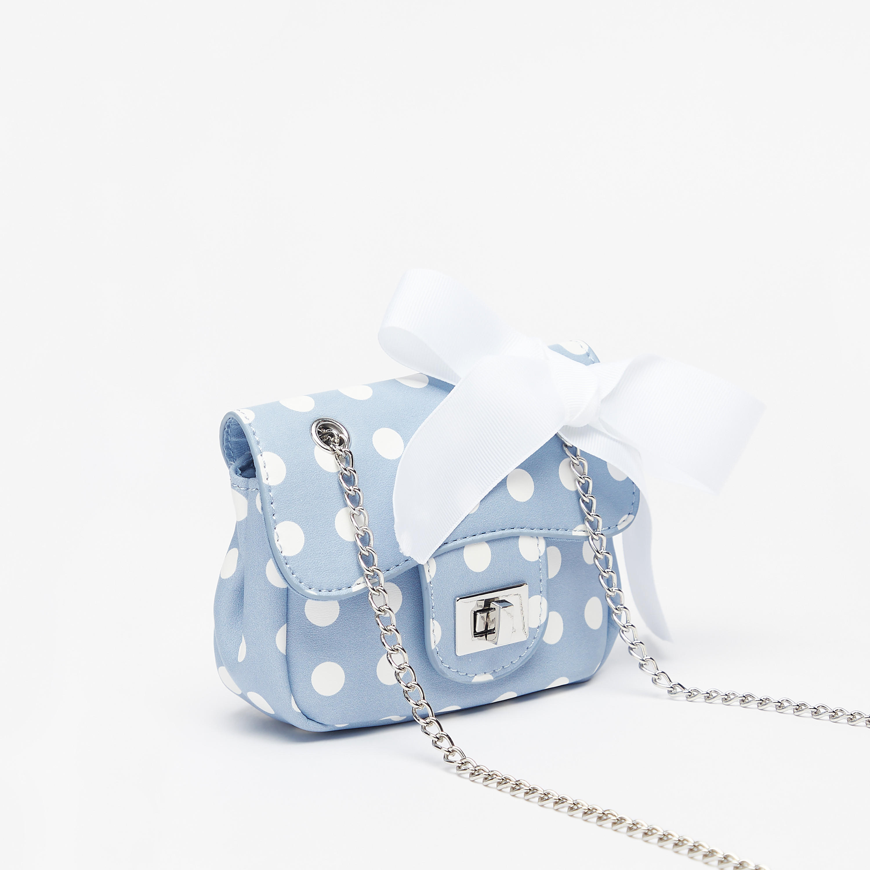 Little Missy Polka Dot Print Crossbody Bag with Bow Detail-girls-accessories-bags-image-7