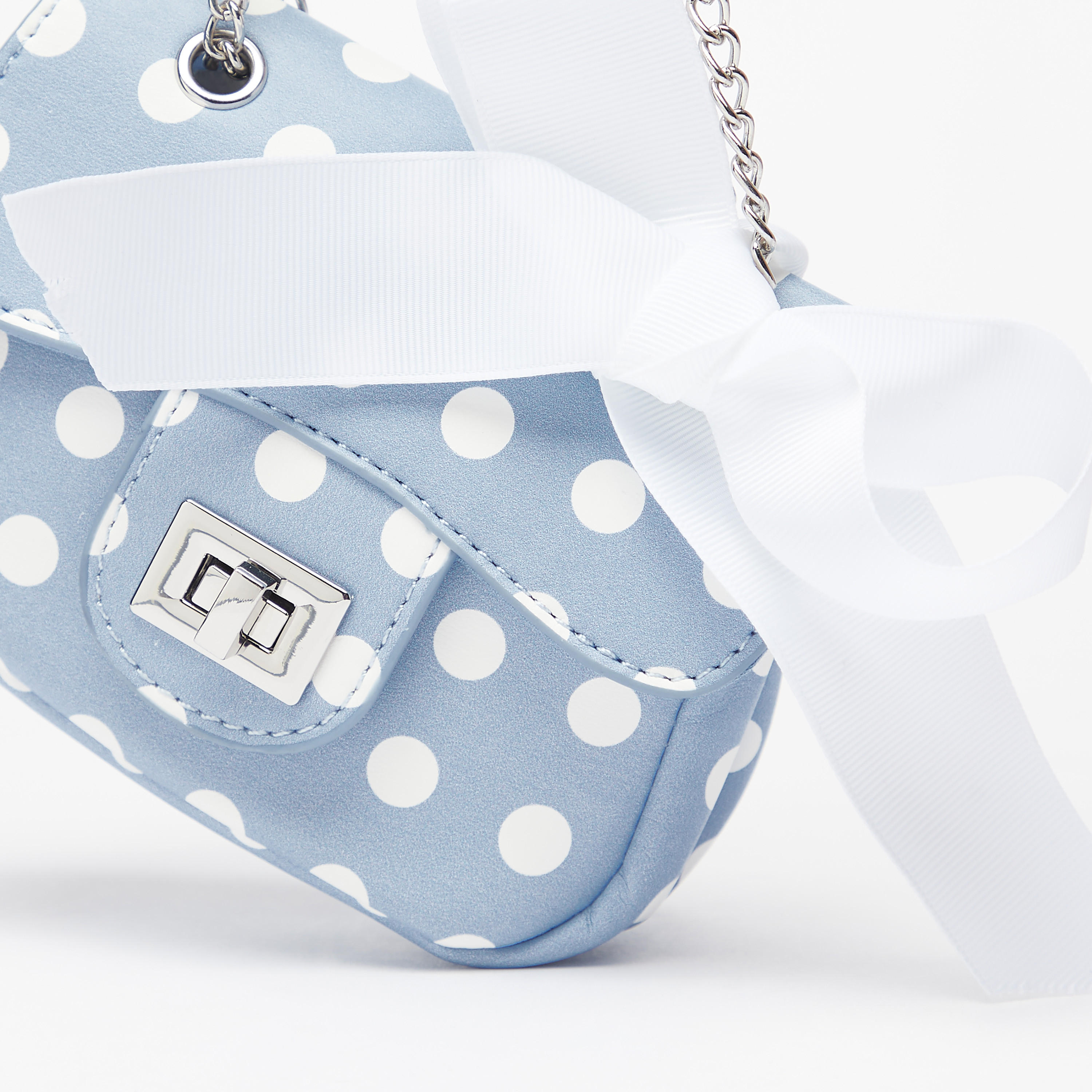 Little Missy Polka Dot Print Crossbody Bag with Bow Detail-girls-accessories-bags-image-9
