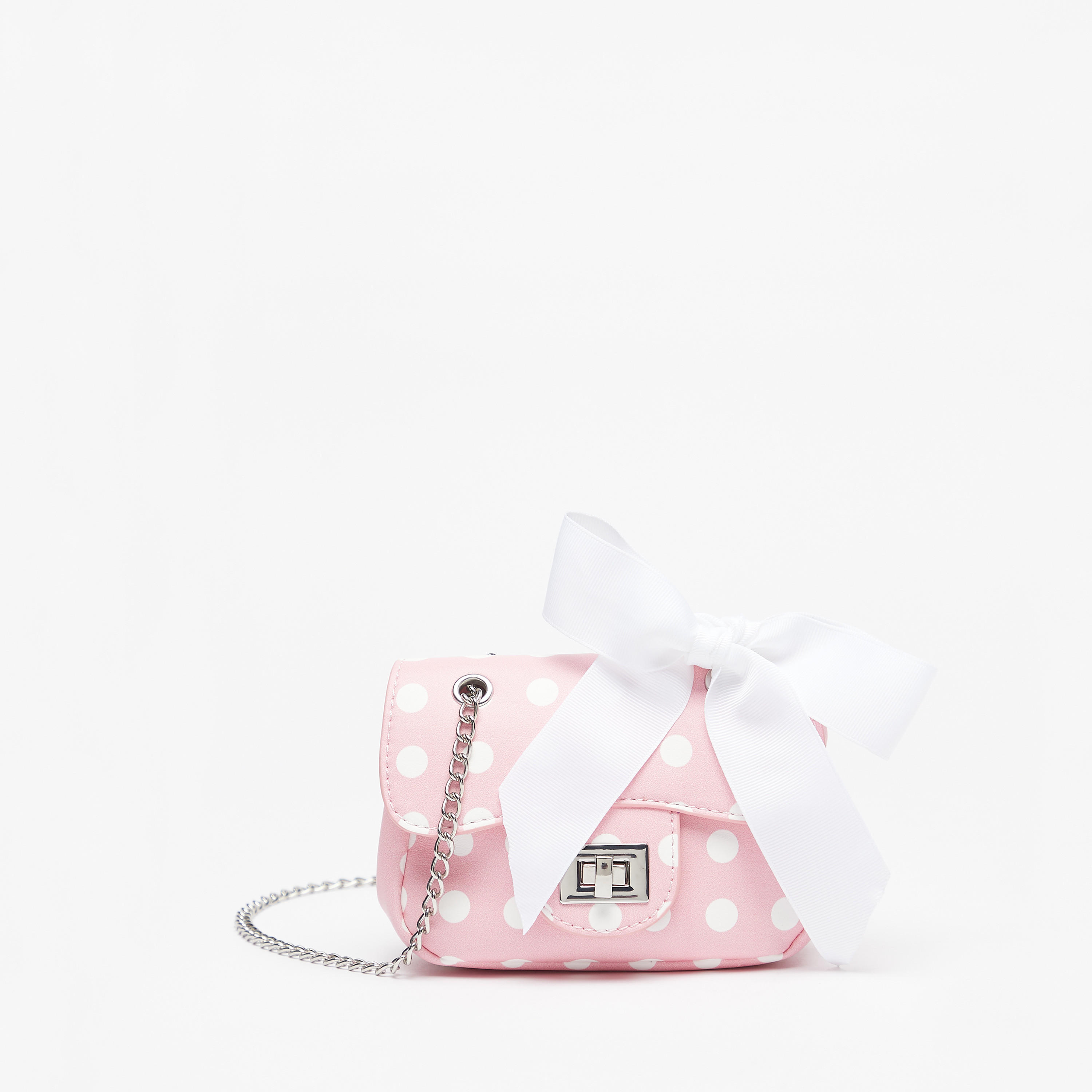 Little Missy Polka Dot Print Crossbody Bag with Bow Detail-girls-accessories-bags-image-1