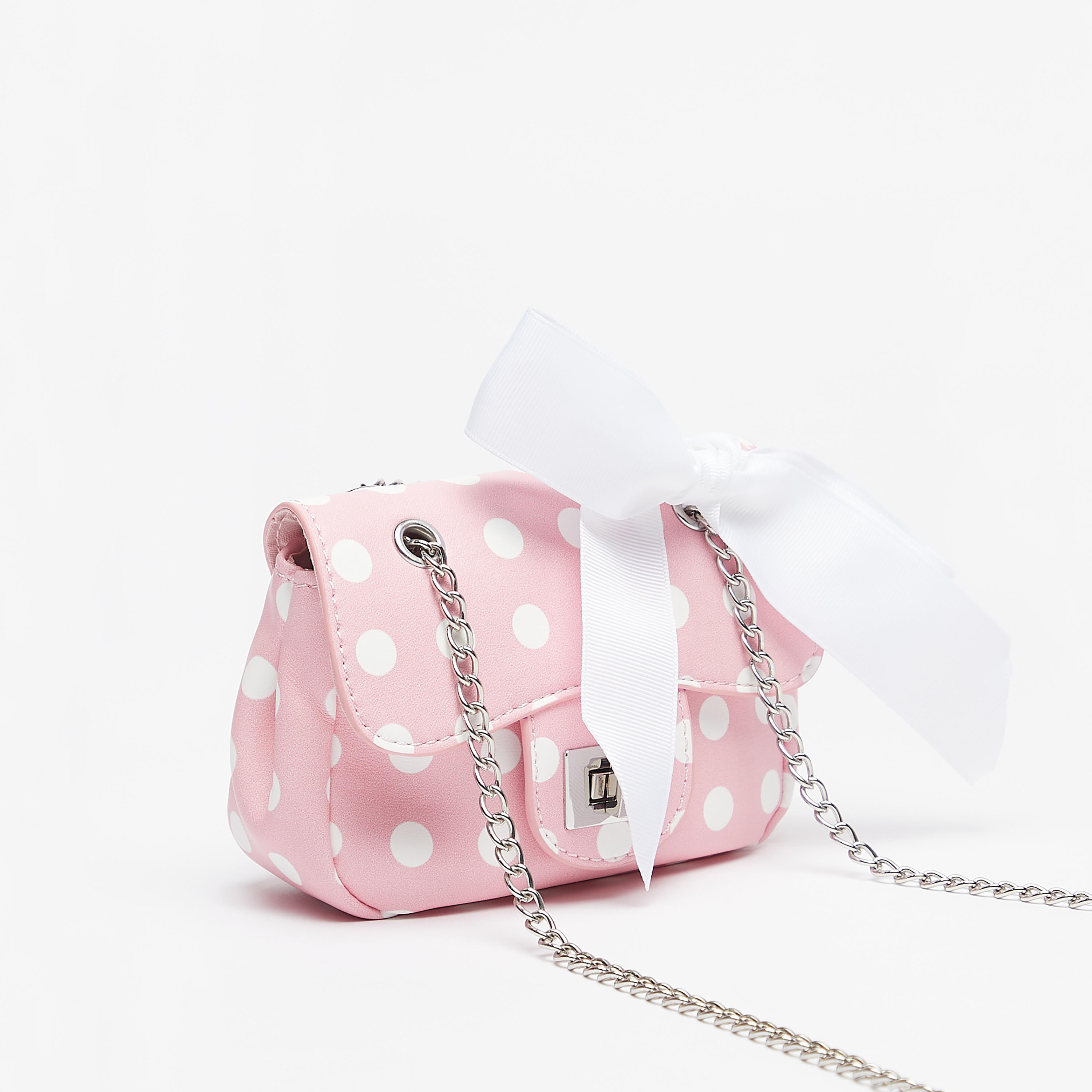 Little Missy Polka Dot Print Crossbody Bag with Bow Detail-girls-accessories-bags-image-2