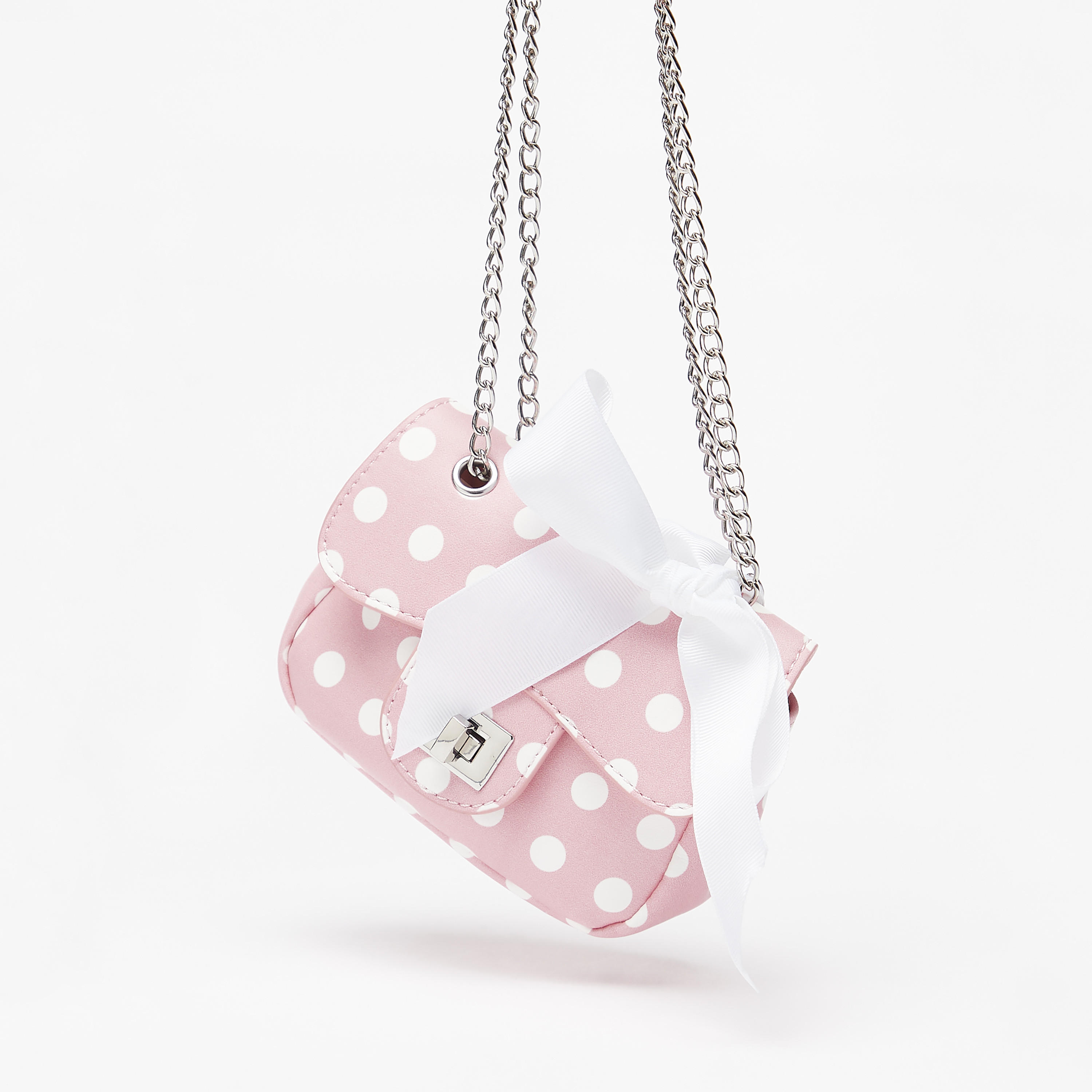 Little Missy Polka Dot Print Crossbody Bag with Bow Detail-girls-accessories-bags-image-3
