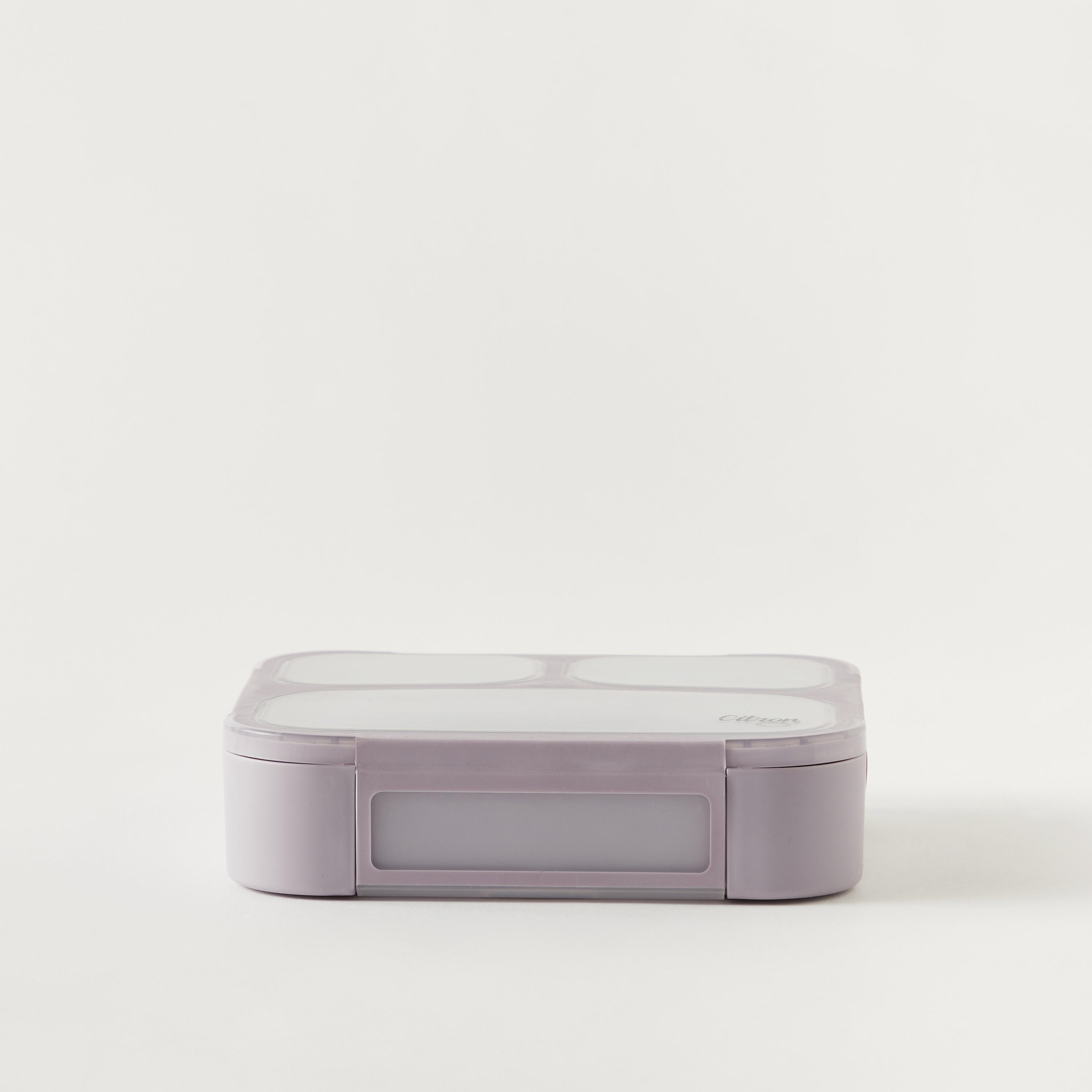 Citron Sectioned Lunch Box with Fork and Spoon-school-lunchessentials-lunchboxes-image-1