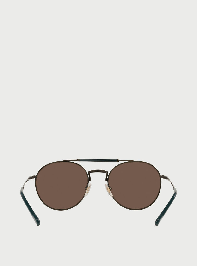 Vogue Men Dark Brown Lens Oval Sunglasses-men-sunglasses-image-4