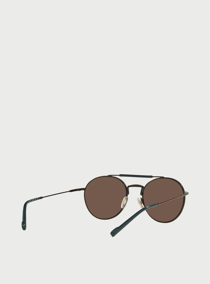 Vogue Men Dark Brown Lens Oval Sunglasses-men-sunglasses-image-5