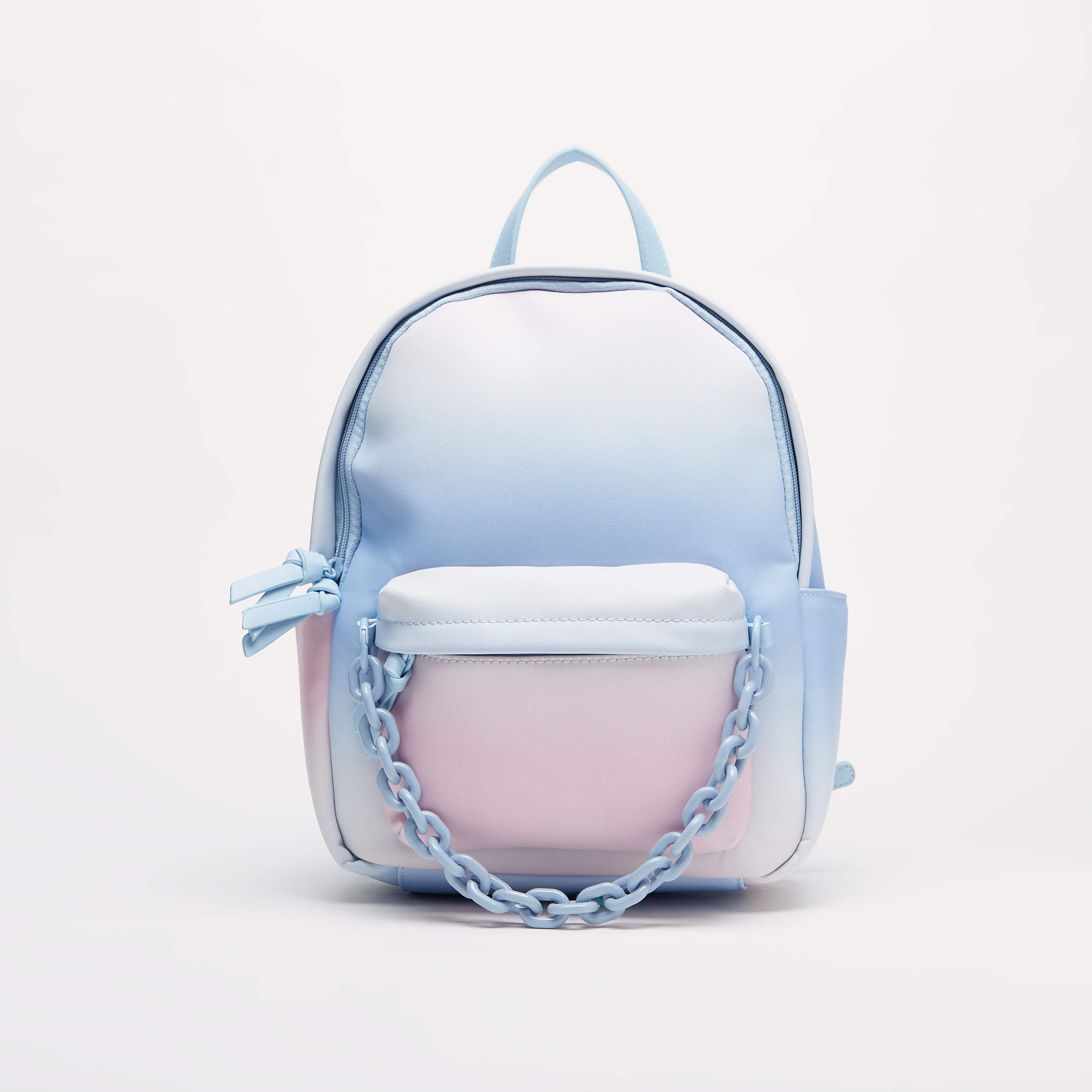 Missy Ombre Print Backpack with Enamel Chain Detail and Zip Closure-women-bagsandwallets-backpacks-image-2