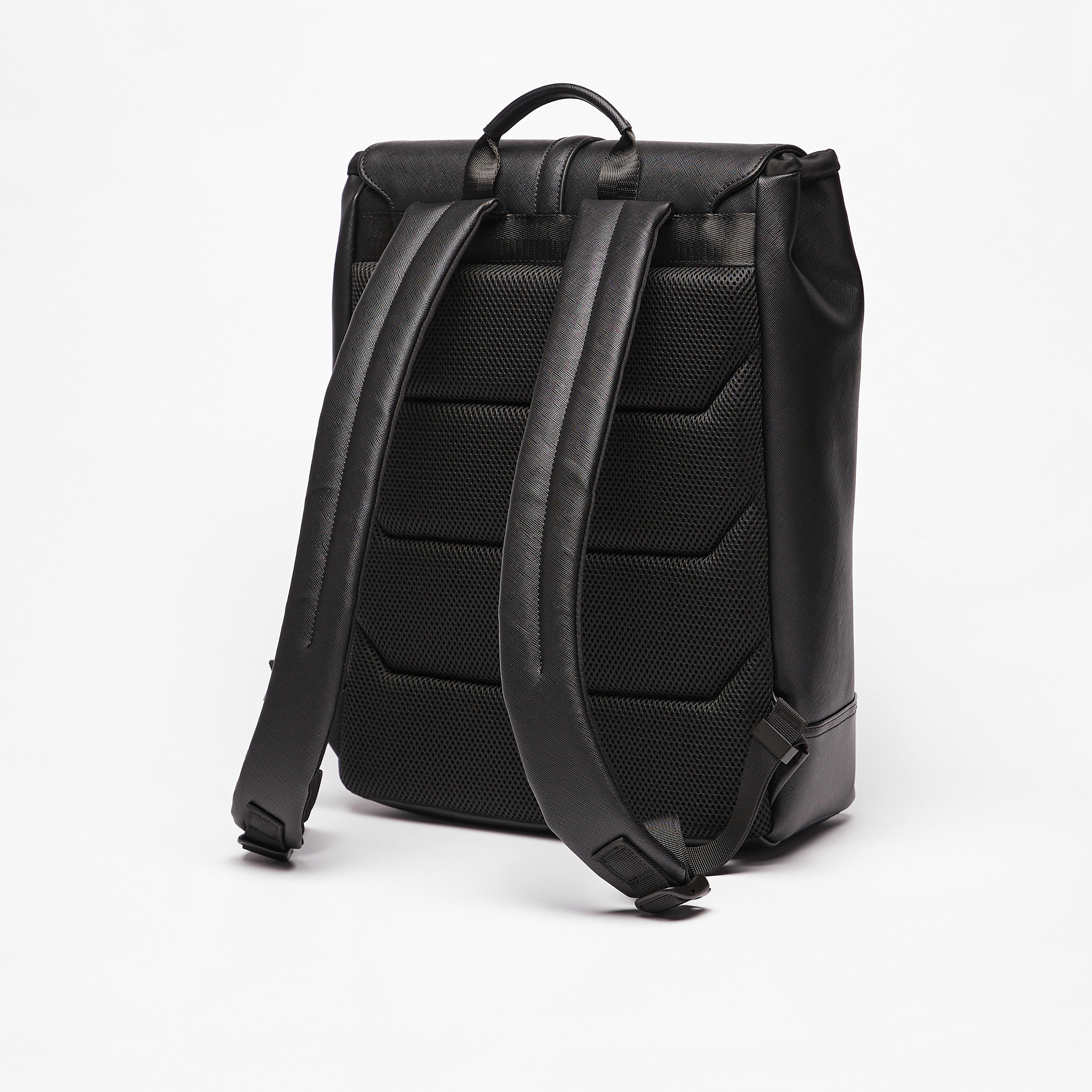 شنطة ظهر سادة بأحزمة قابلة للتعديل وطية إغلاق من دوتشيني-men-bags-image-2