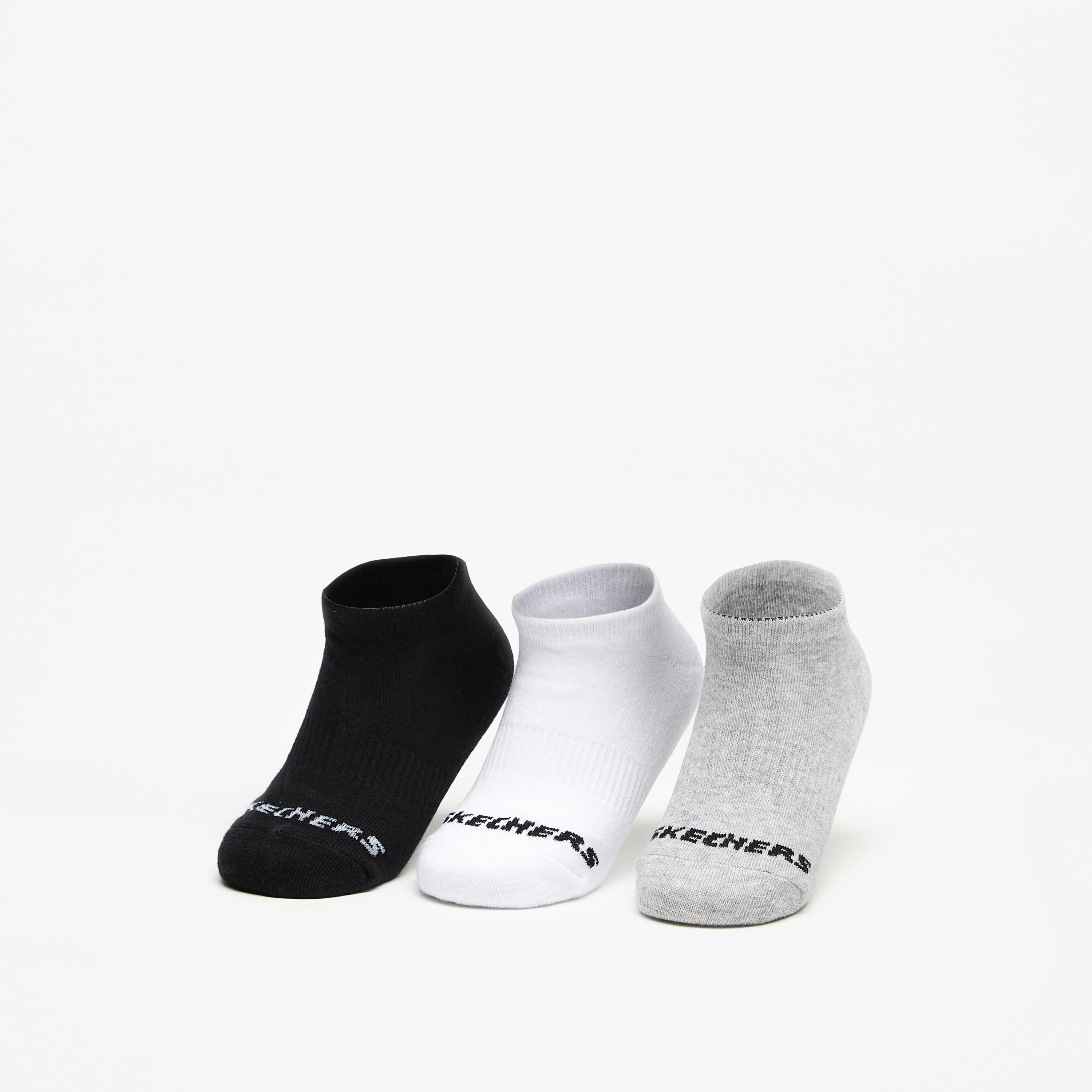 جوارب رياضية غير مرئية للجنسين من سكيتشرز - طقم من 3 أزواج - S114041B-107-girls-accessories-socks-image-1