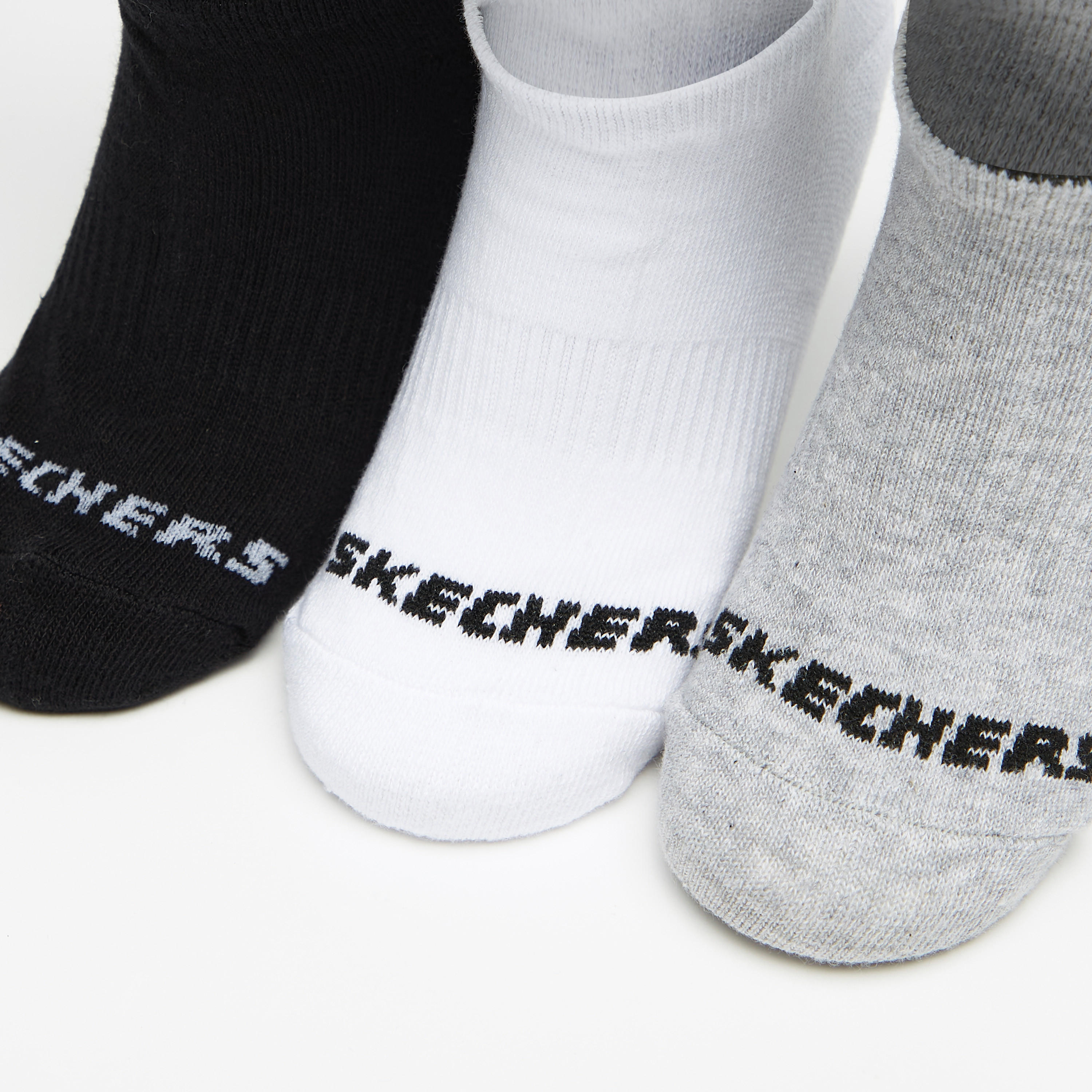 جوارب رياضية غير مرئية للجنسين من سكيتشرز - طقم من 3 أزواج - S114041B-107-girls-accessories-socks-image-2