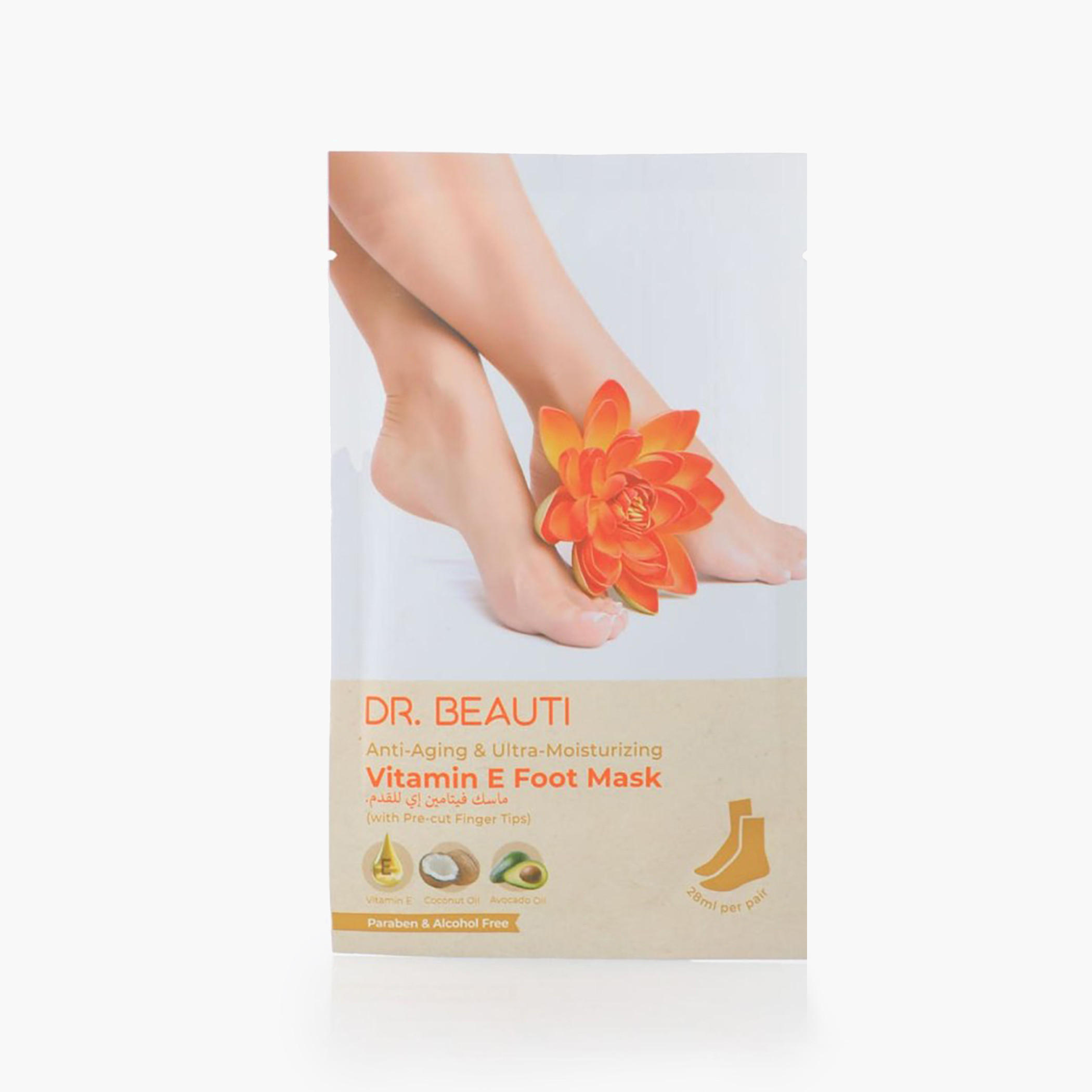 قناع القدم المضاد للشيخوخة بفيتامين هـ من دكتور بيوتي-beautyandpersonalcare-bathandbody-handsandfeet-image-1