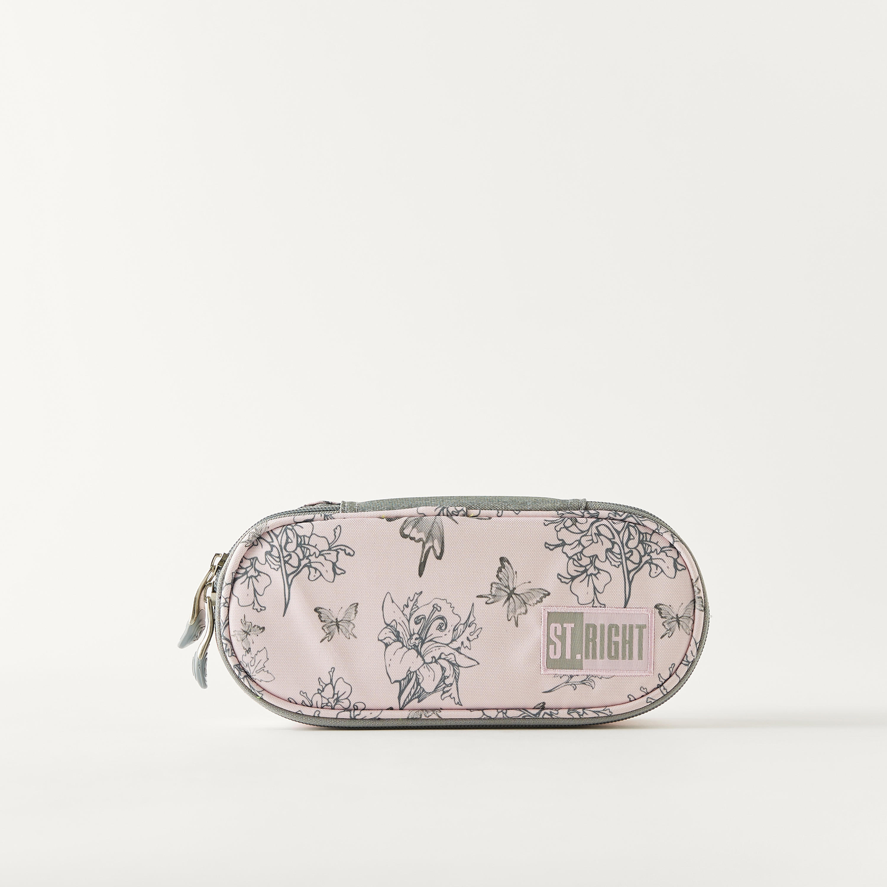 St.Right Floral Print Pencil Case with Zip Closure-school-stationery-pencilcases-image-1