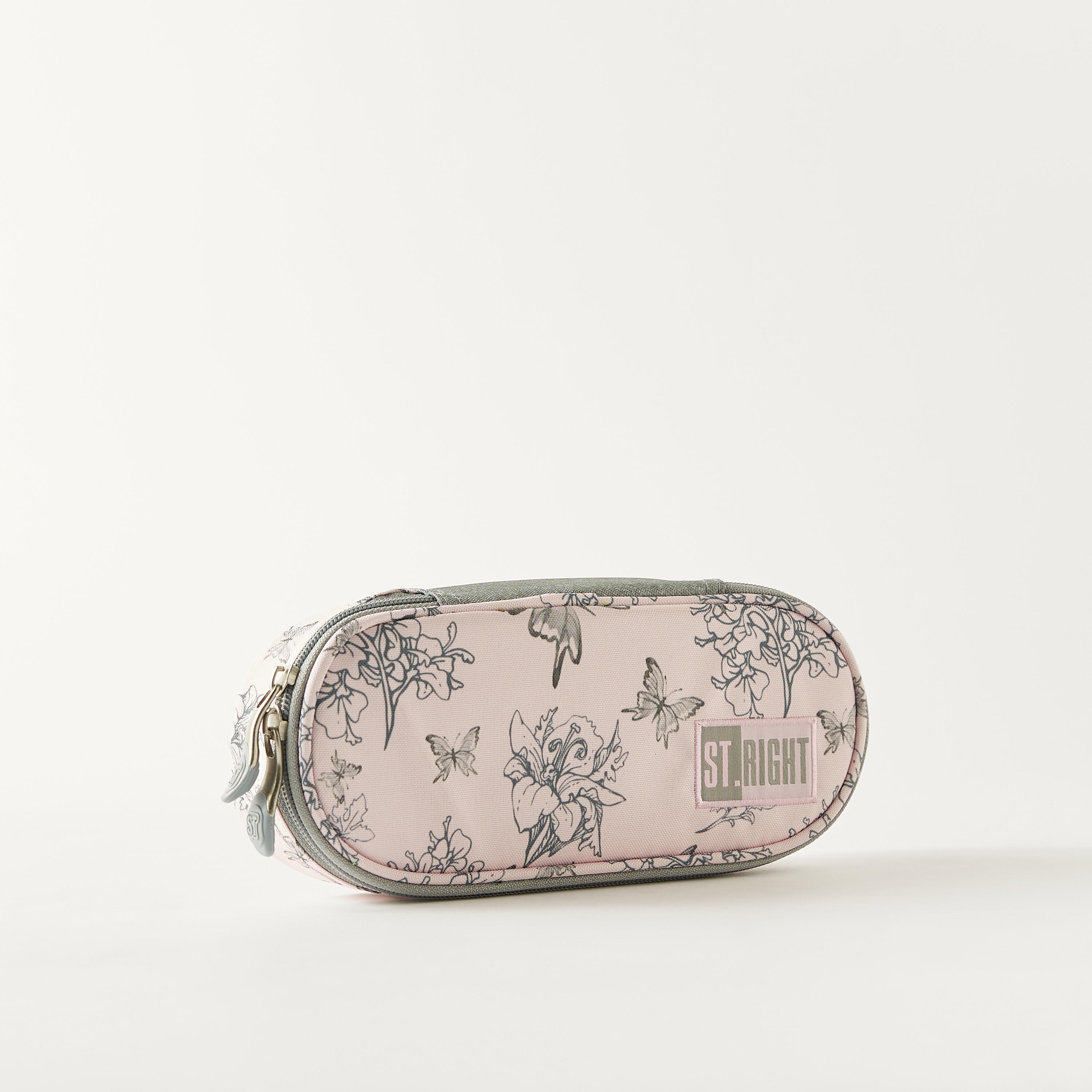 St.Right Floral Print Pencil Case with Zip Closure-school-stationery-pencilcases-image-2