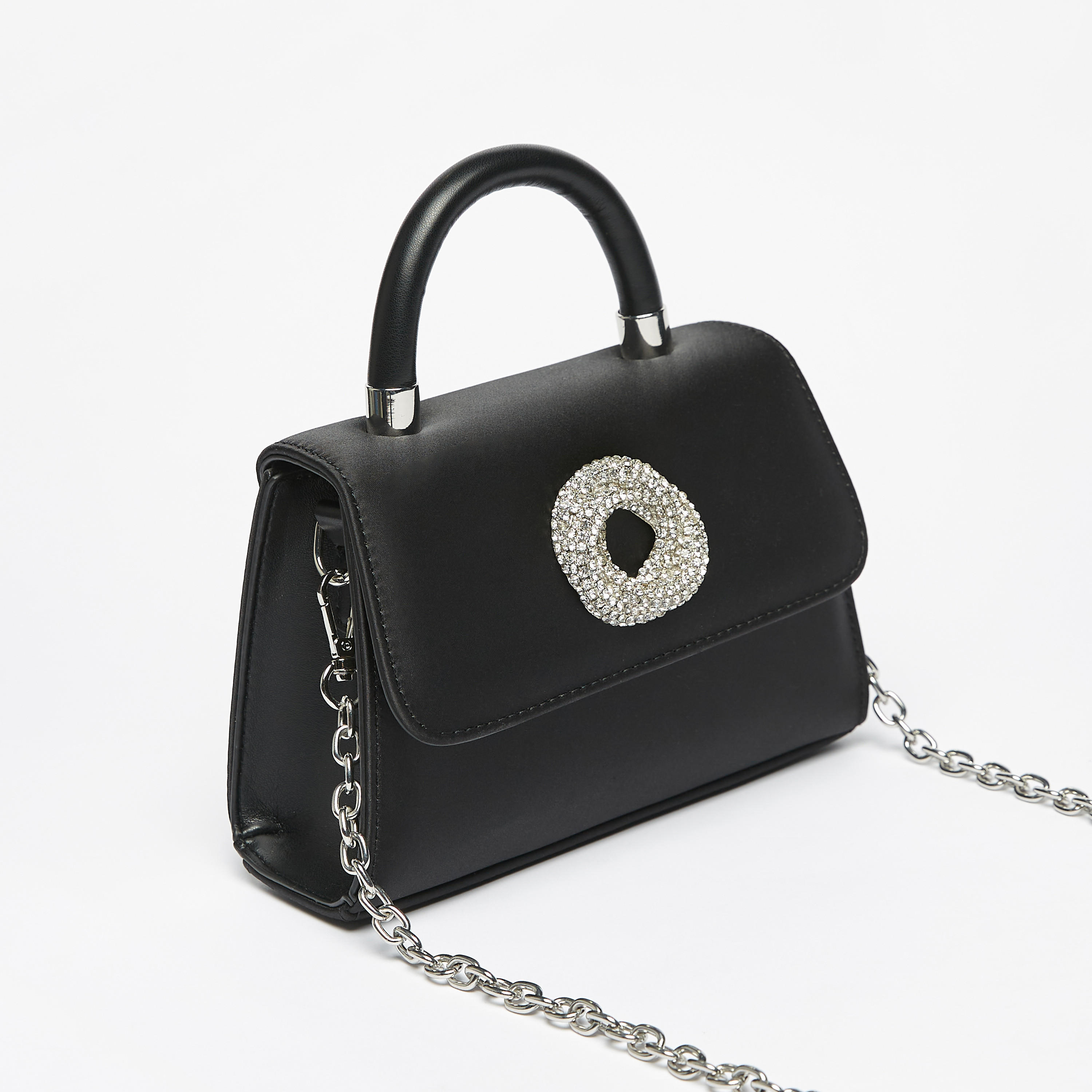 شنطة ساتشيل مزينة بحزام سلسلة قابل للفصل من سيليست-women-bagsandwallets-handbags-image-2