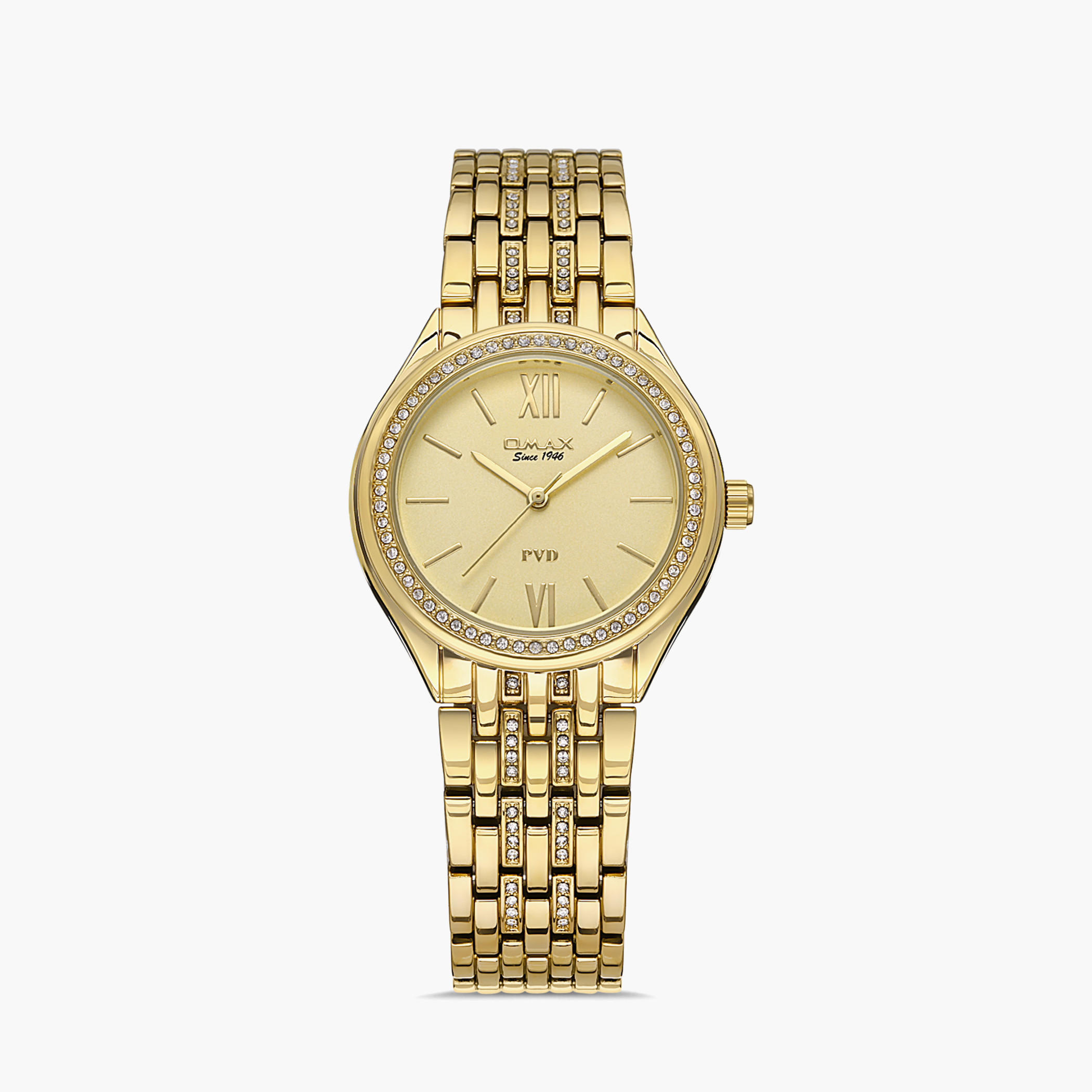 Omax Women Gold Dial Analog Watch with Gold Strap - 00JSS006Q001-women-watchesandjewellery-watches-image-1