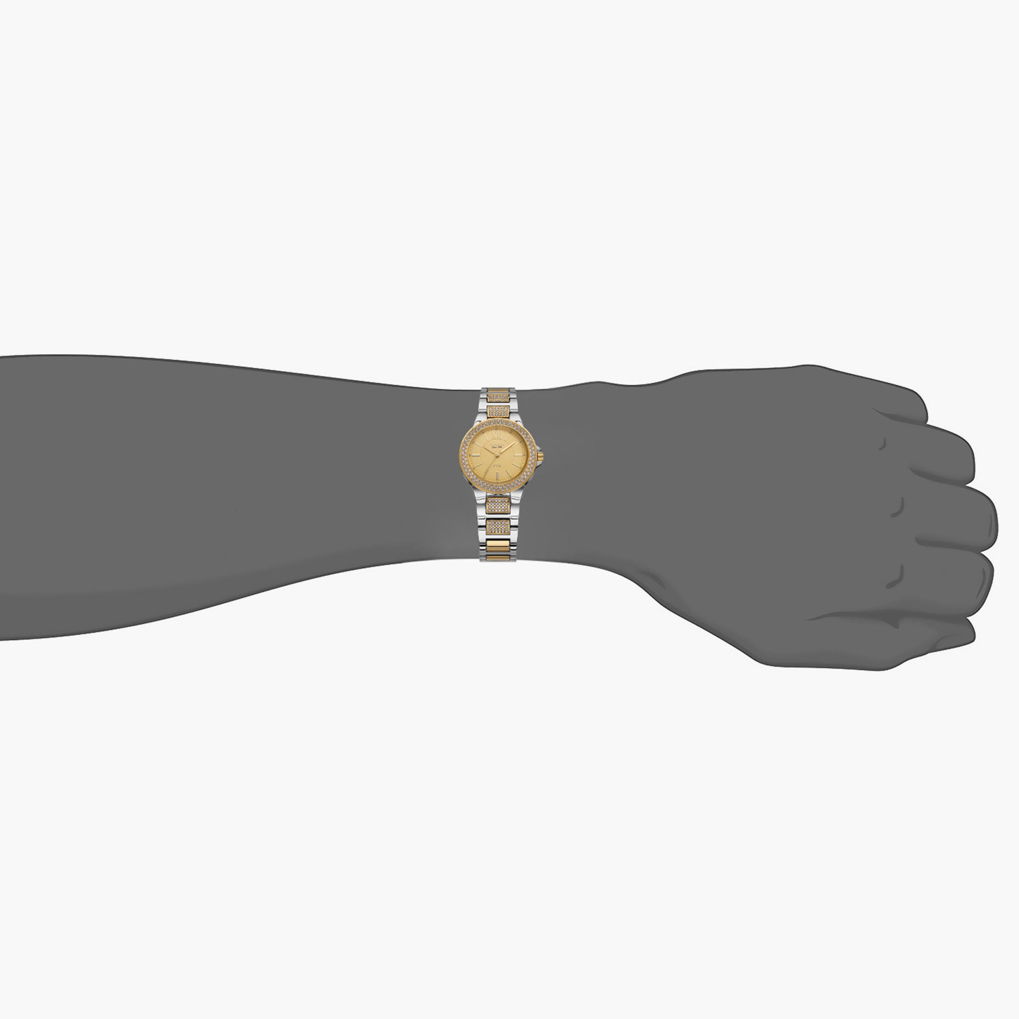 Omax Women Gold Dial Analog Watch with Silver & Gold Strap - 00JSS008N001-women-watchesandjewellery-watches-image-4