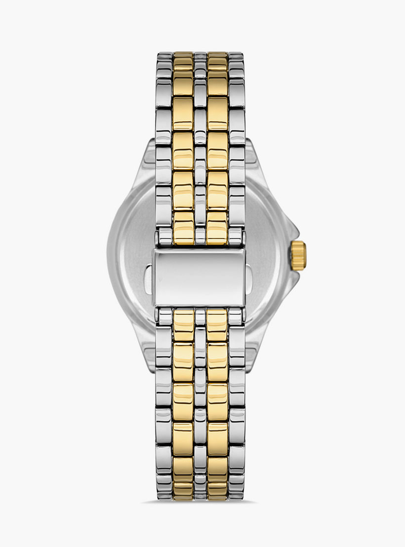 Omax Women Gold Dial Analog Watch with Silver & Gold Strap - 00JSS014N001-women-watchesandjewellery-watches-image-3