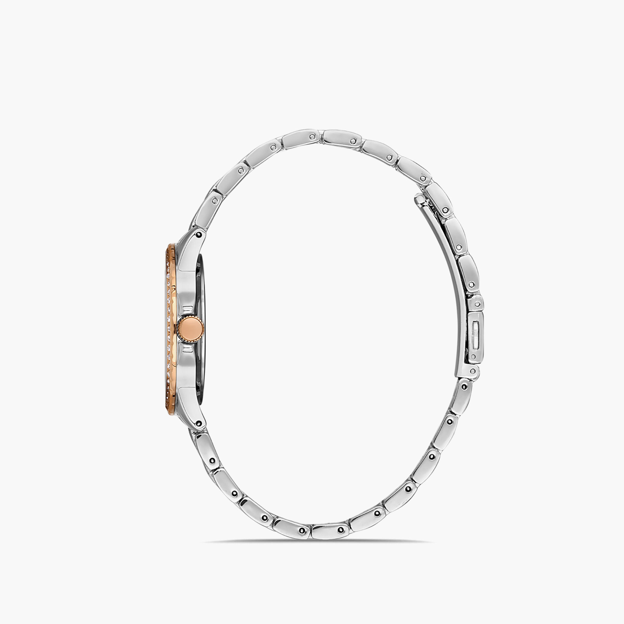 Omax Women Dark Blue Dial Analog Watch with Silver & Rose Gold Strap - 00JSS014N004-women-watchesandjewellery-watches-image-2