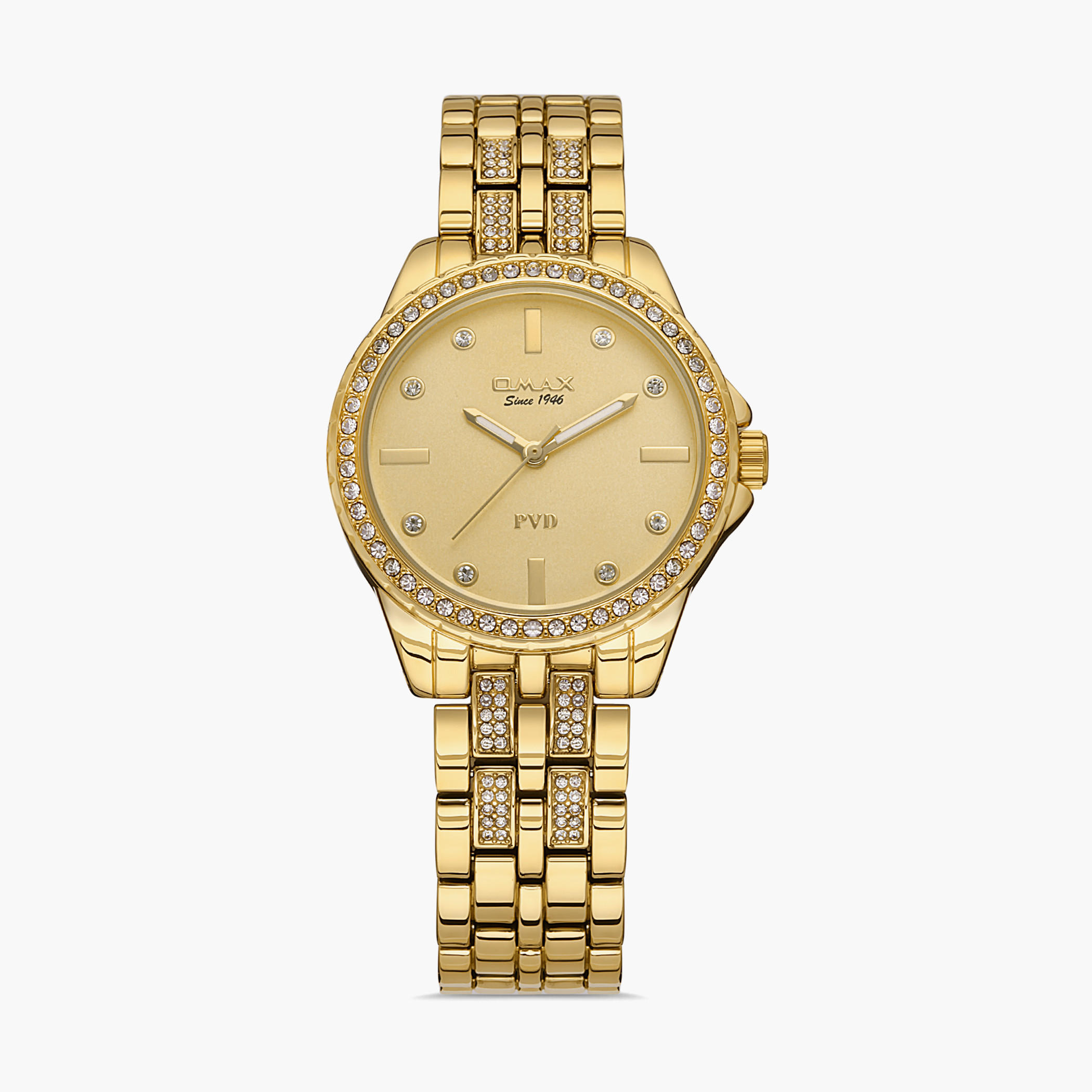 Omax Women Gold Dial Analog Watch with Gold Strap - 00JSS014Q001-women-watchesandjewellery-watches-image-1