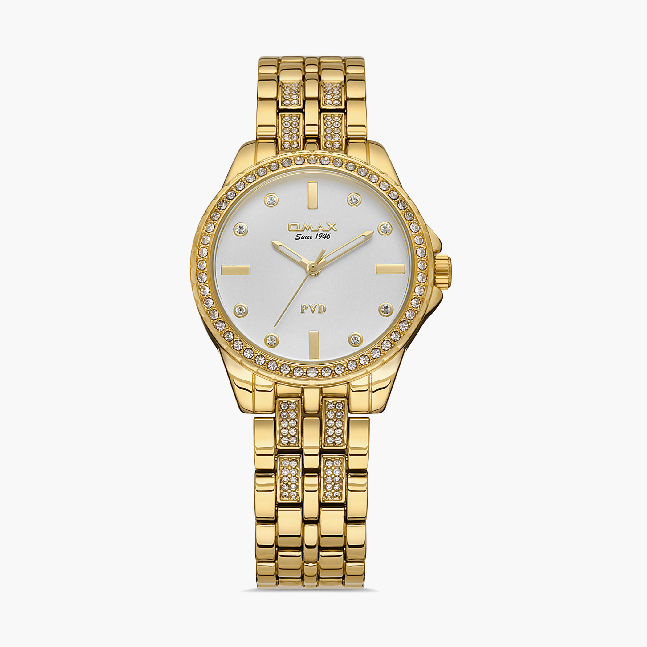 Omax Women White Dial Analog Watch with Gold Strap - 00JSS014Q008-women-watchesandjewellery-watches-image-1