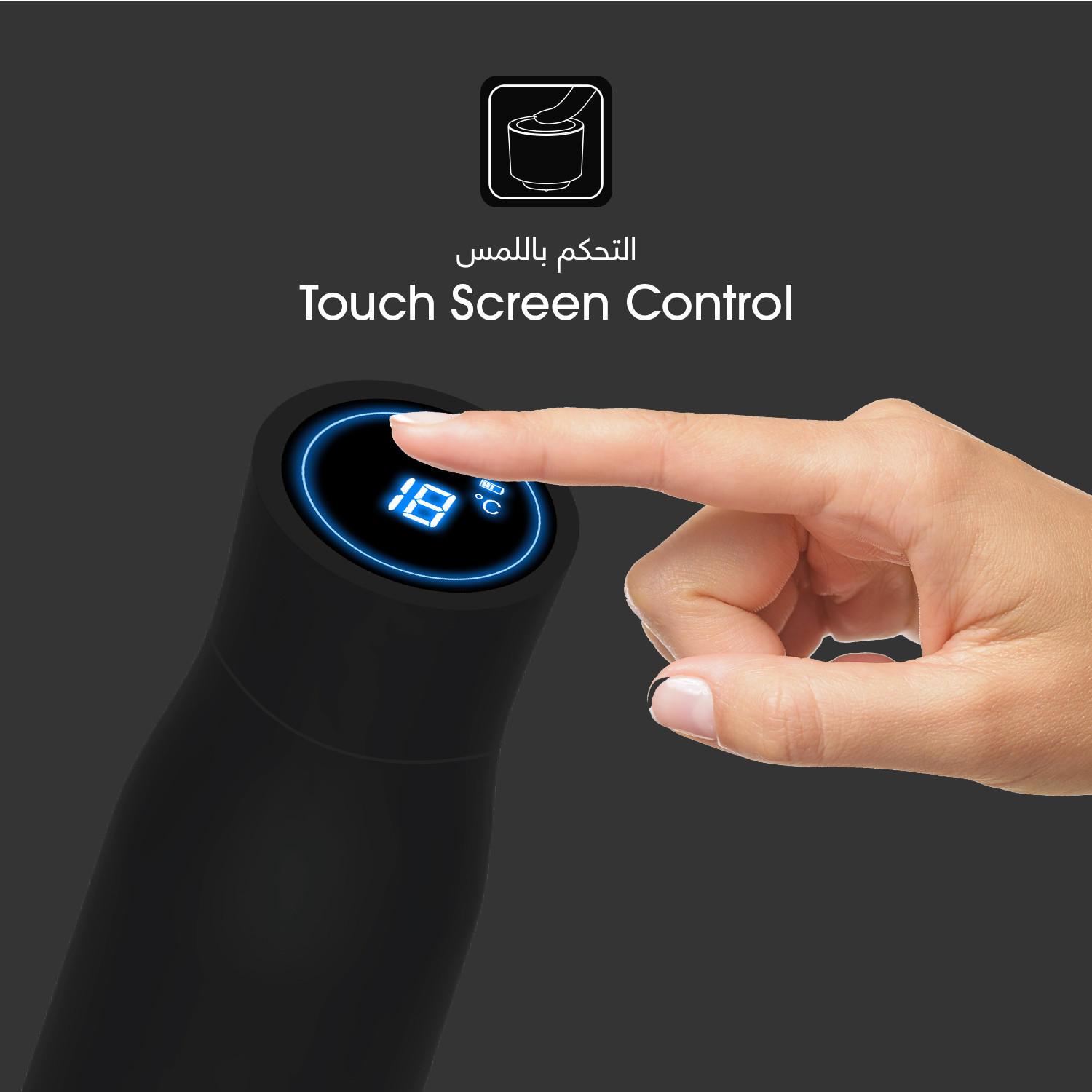 Findz UV LED Sterilization Smart Vacuum Water Bottle with Display - 500 ml-school-waterbottles-image-3