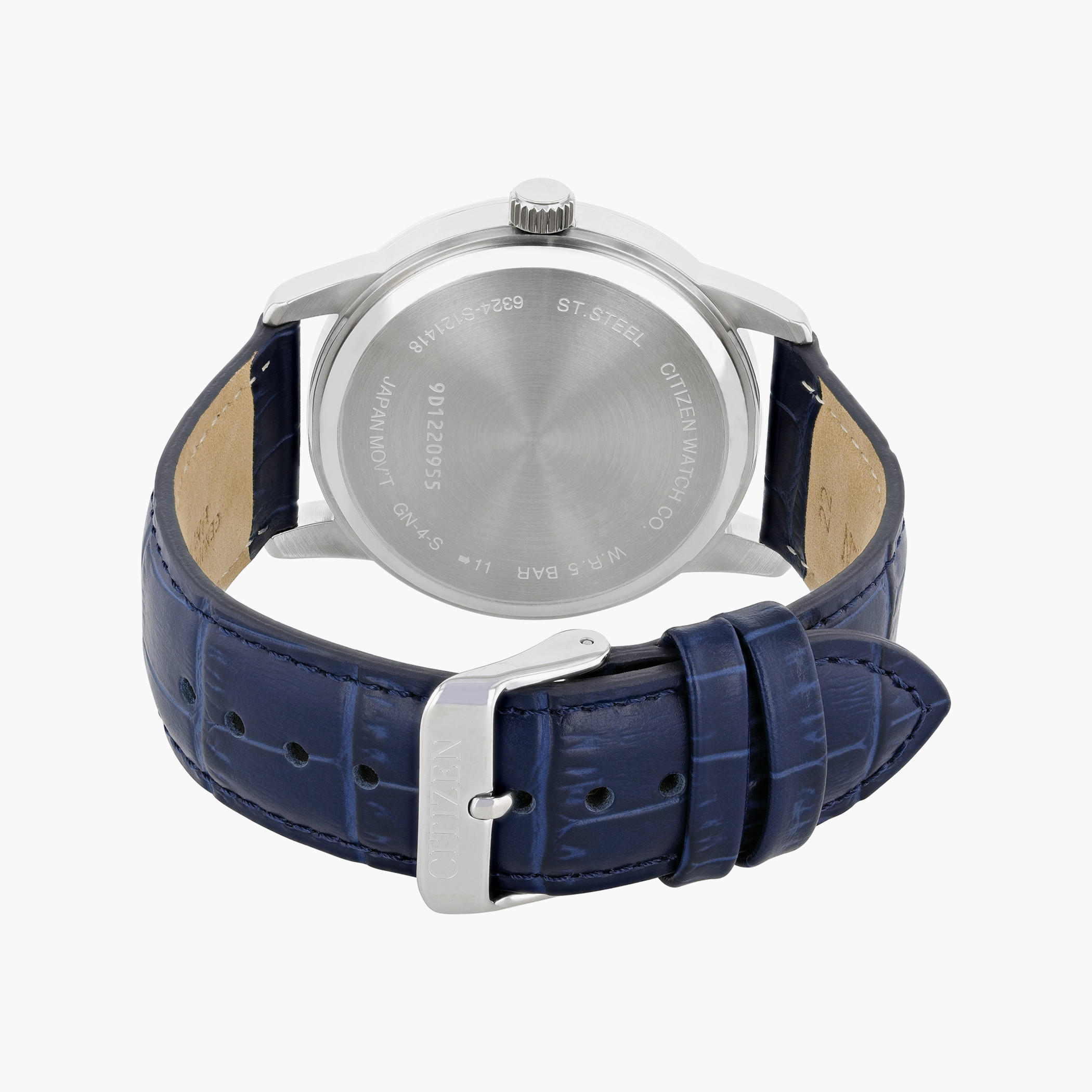 Citizen Quartz Moonphase Men Silver Dial Analog Watch with Blue Strap - AK5000-03A-men-watchesandjewellery-watches-image-3