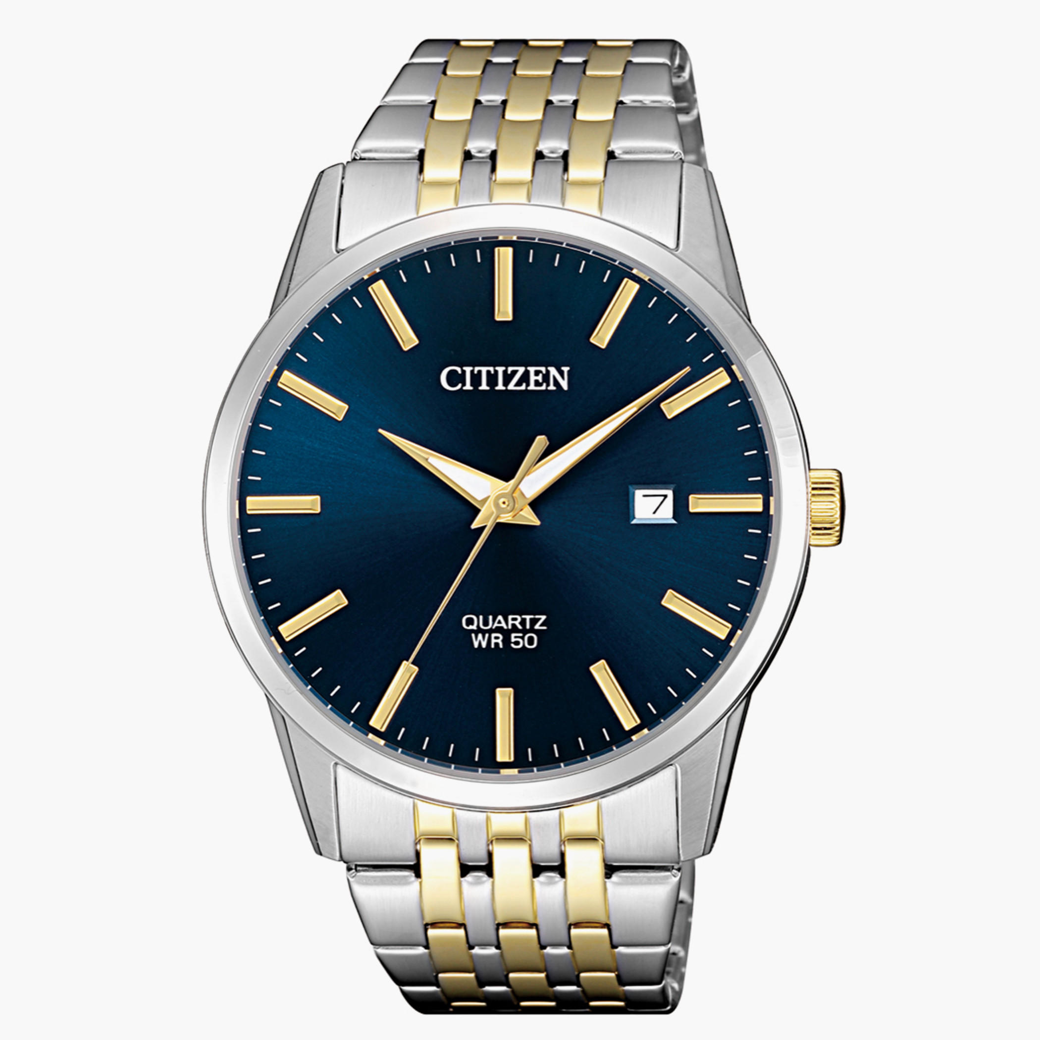 Citizen Quartz Men Blue Dial Analog Watch with Silver & Gold Strap - BI5006-81L-men-watchesandjewellery-watches-image-1