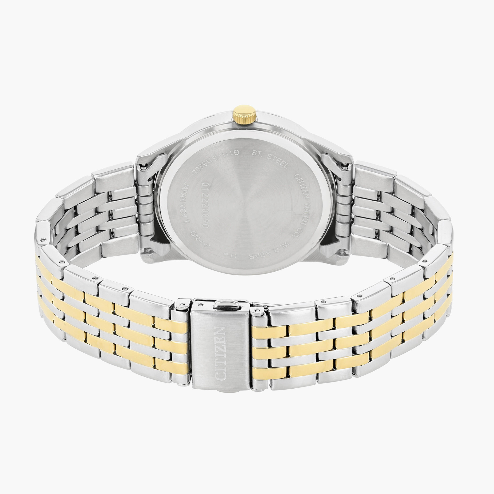 Citizen Quartz Men Blue Dial Analog Watch with Silver & Gold Strap - BI5006-81L-men-watchesandjewellery-watches-image-3