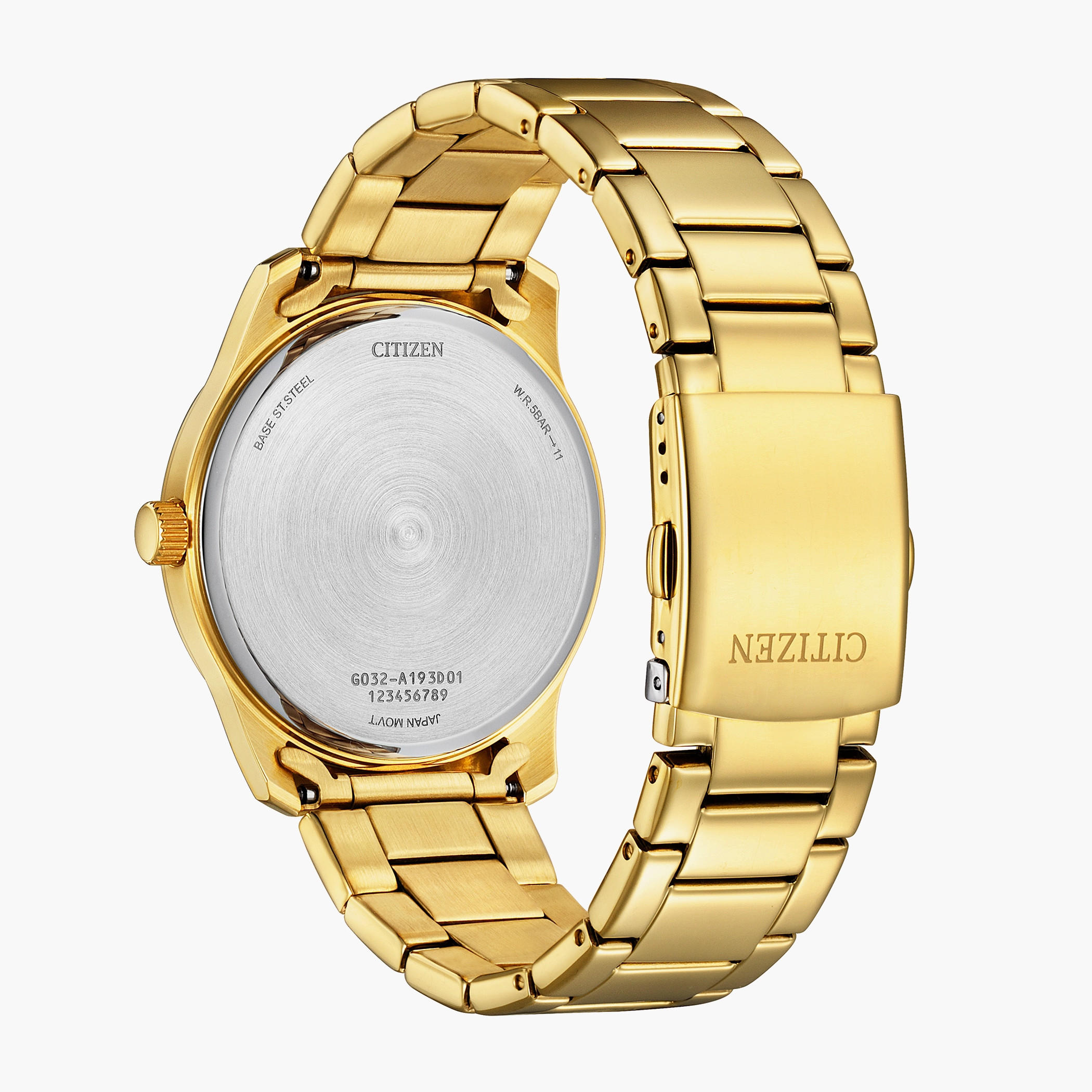 Citizen Quartz Men Black Dial Analog Watch with Gold Strap - BH5002-53E | 42 MM-men-watchesandjewellery-watches-image-3