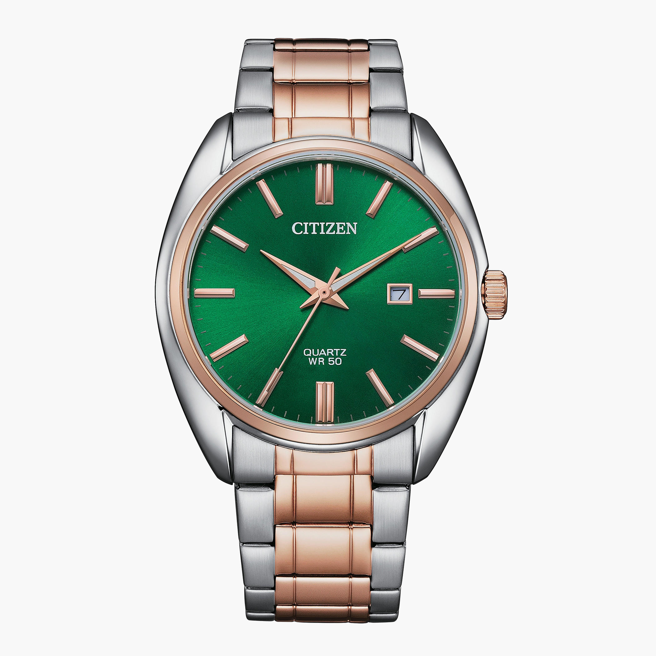 Citizen Quartz Men Black Dial Analog Watch with Silver & Rose Gold Strap - BI5104-57E | 52 MM-men-watchesandjewellery-watches-image-10