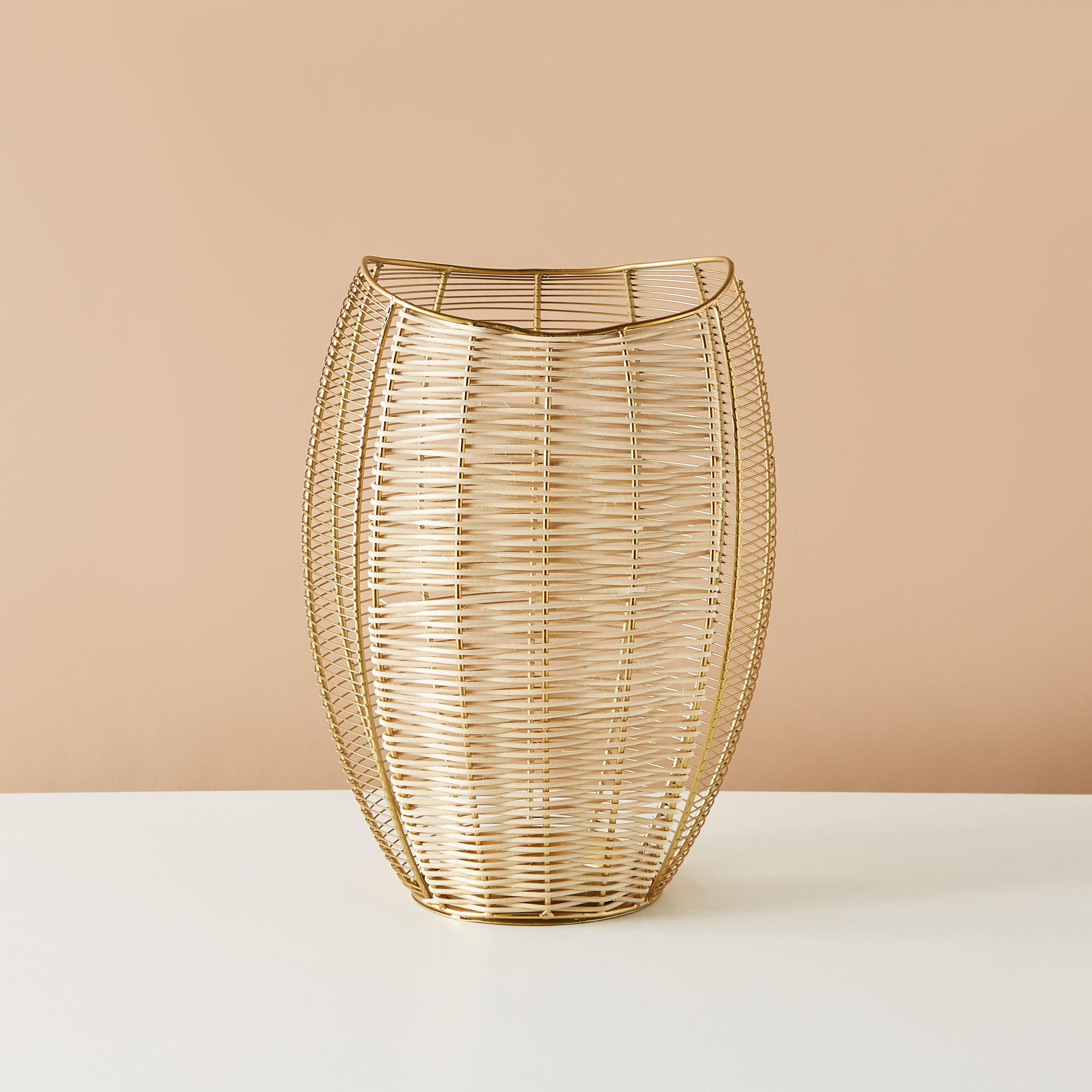 Metallic Pillar Candleholder - 23x18x40 cms-household-decor-candleholdersandlanterns-image-2