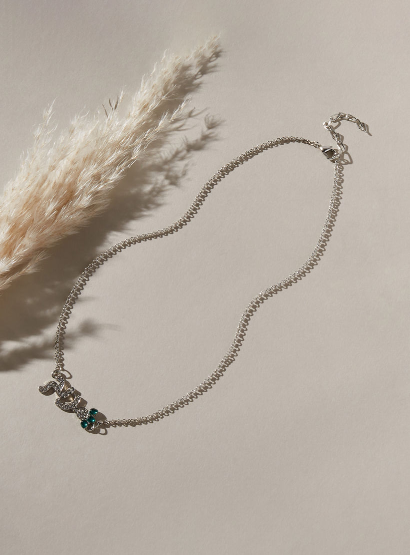 Metallic Necklace with Lobster Clasp Closure-women-watchesandjewellery-jewellery-necklacesandpendants-image-1