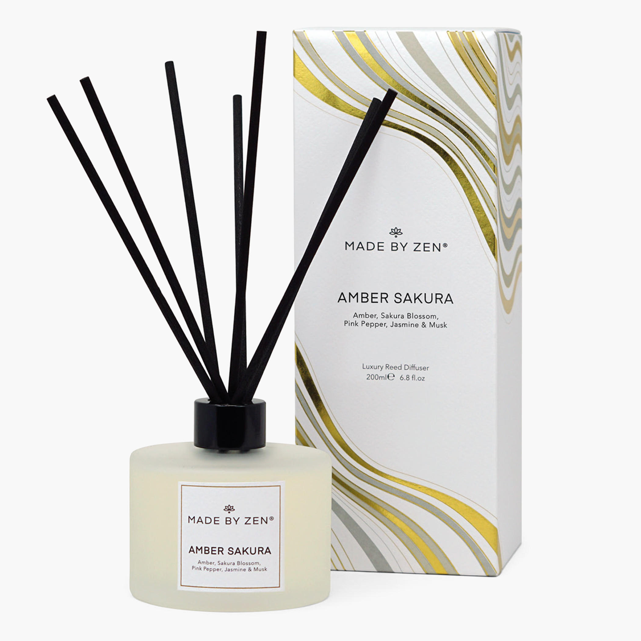 موزع عطور عيدان خشبية عنبر ساكورا من ميد باي زين - 200 مل-household-homefragrance-reeddiffusers-image-1